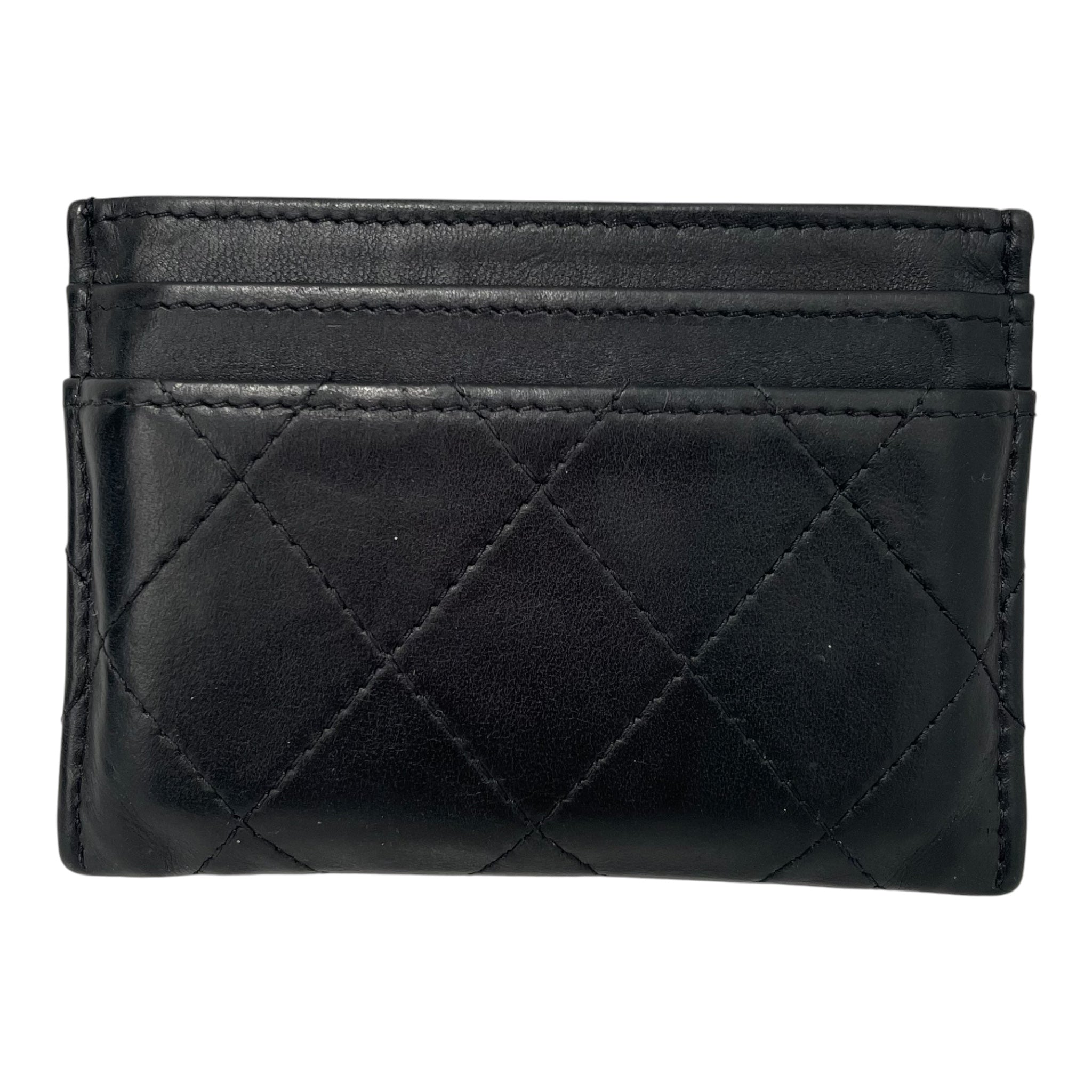 CHANEL/Wallet/Leather/BLK/CARD HOLDER view 2