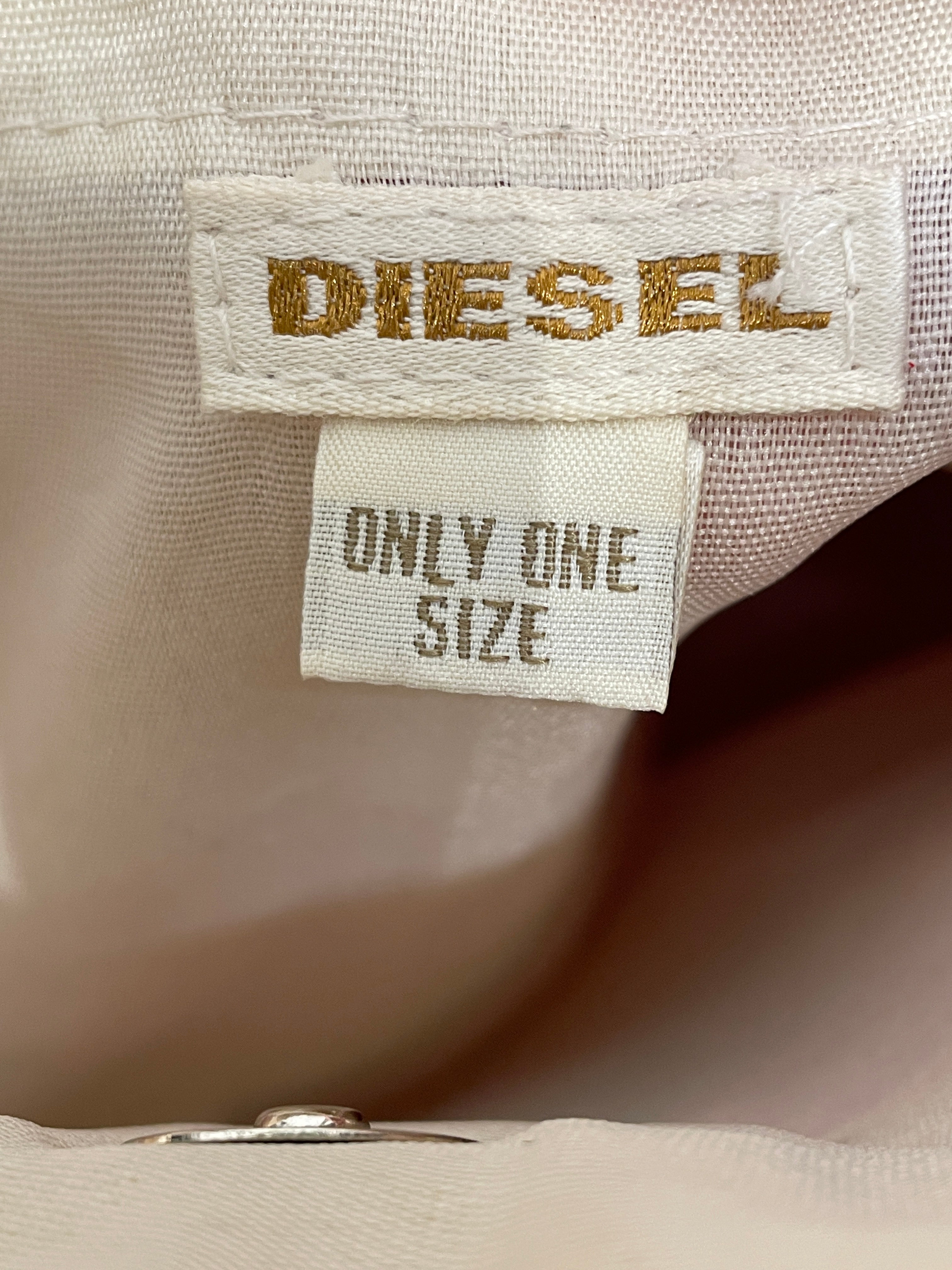 DIESEL/Tote Bag/Stripe/Polyester/PNK/WOVEN DIESEL LOGO view 4