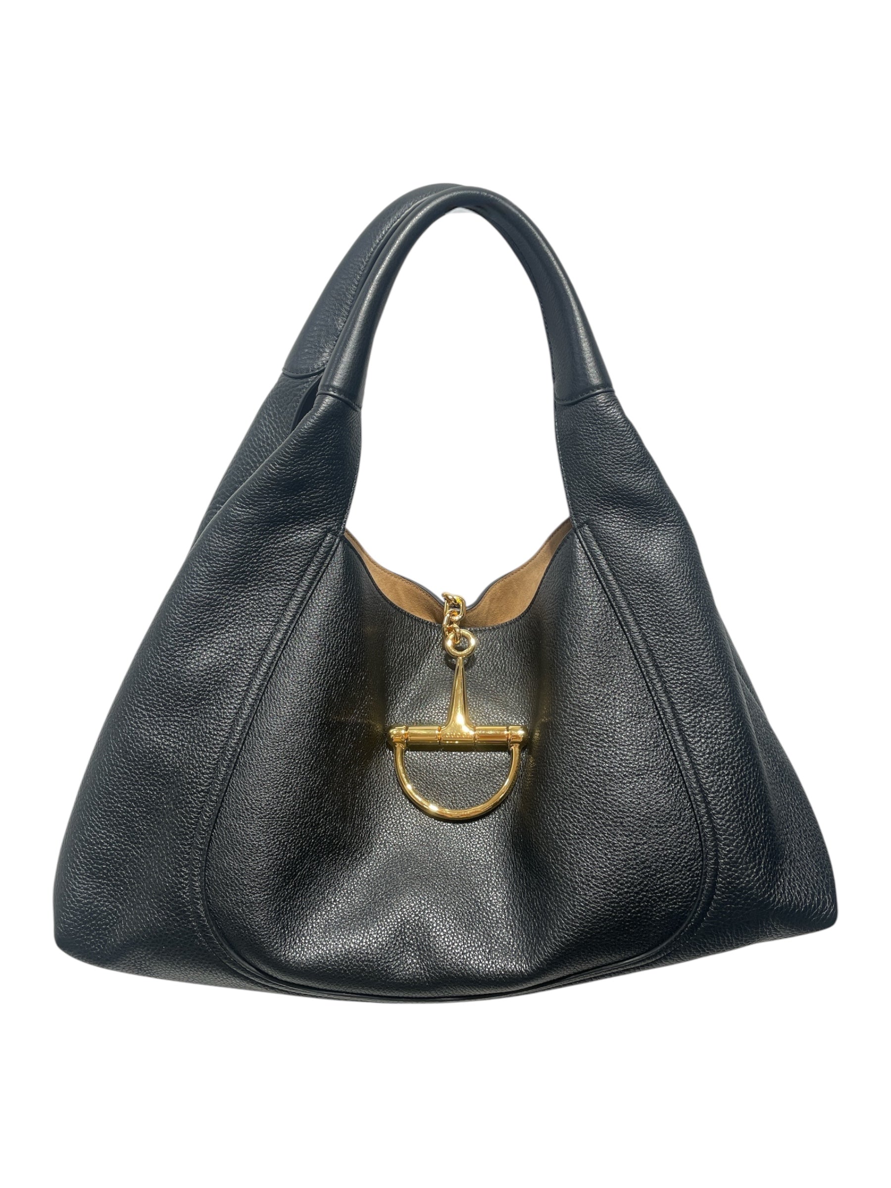 GUCCI/Hand Bag/Leather/BLK/Softit Maxi Shoulder Bag view 1