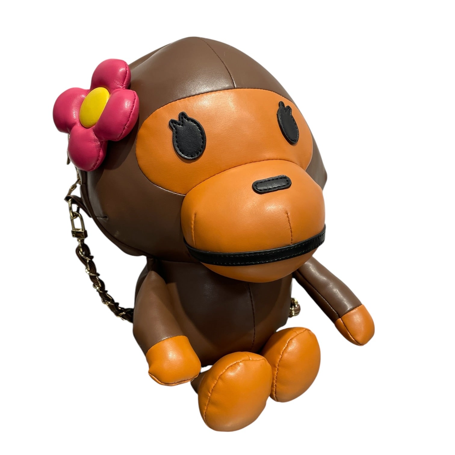 A BATHING APE/Cross Body Bag/Leather/BRW/Baby Lisa Plush Doll Bag view 3