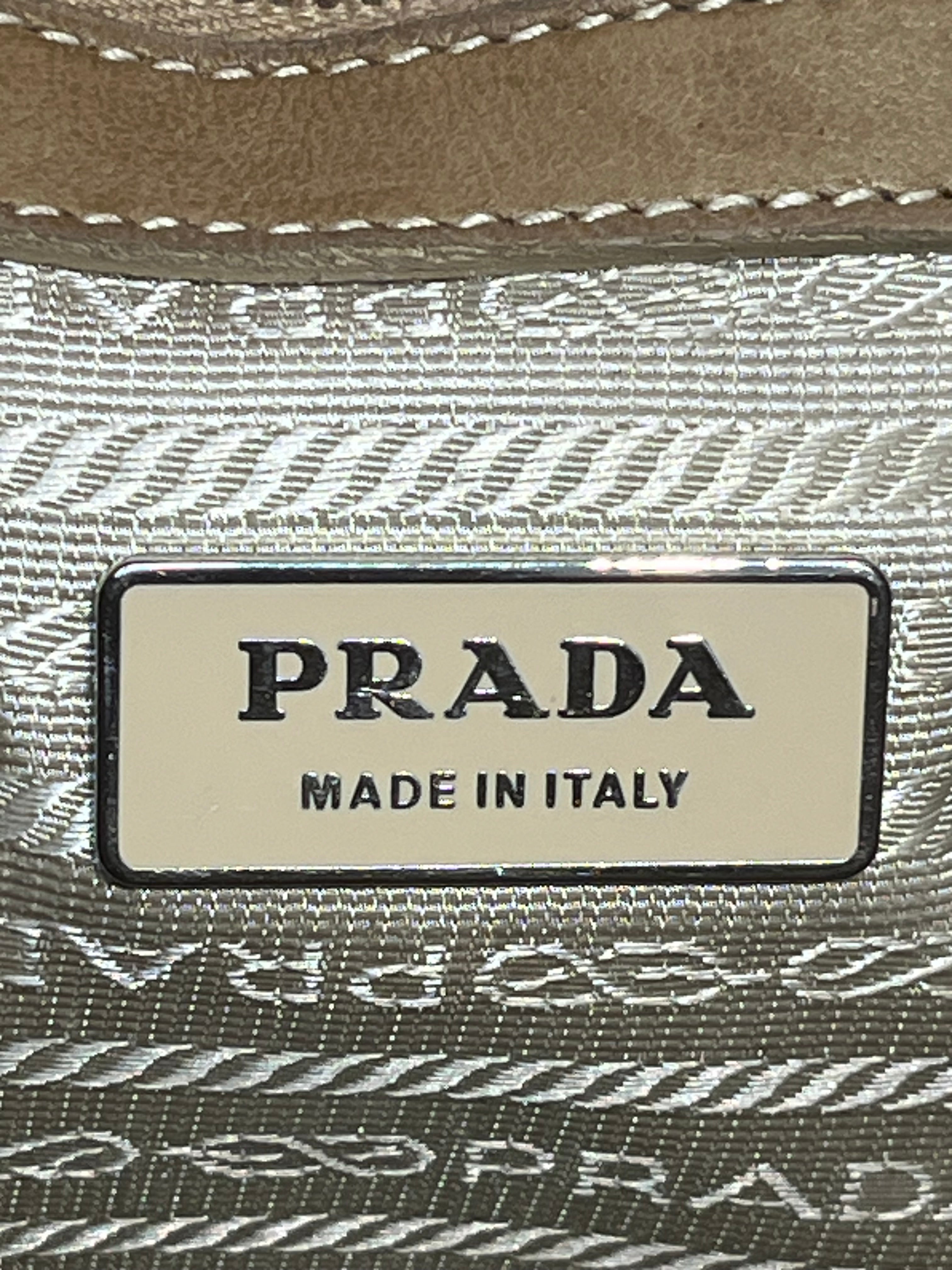 PRADA/Hand Bag/Nylon/BEG/VITELLO DAINO PUSHLOCK BAG view 6