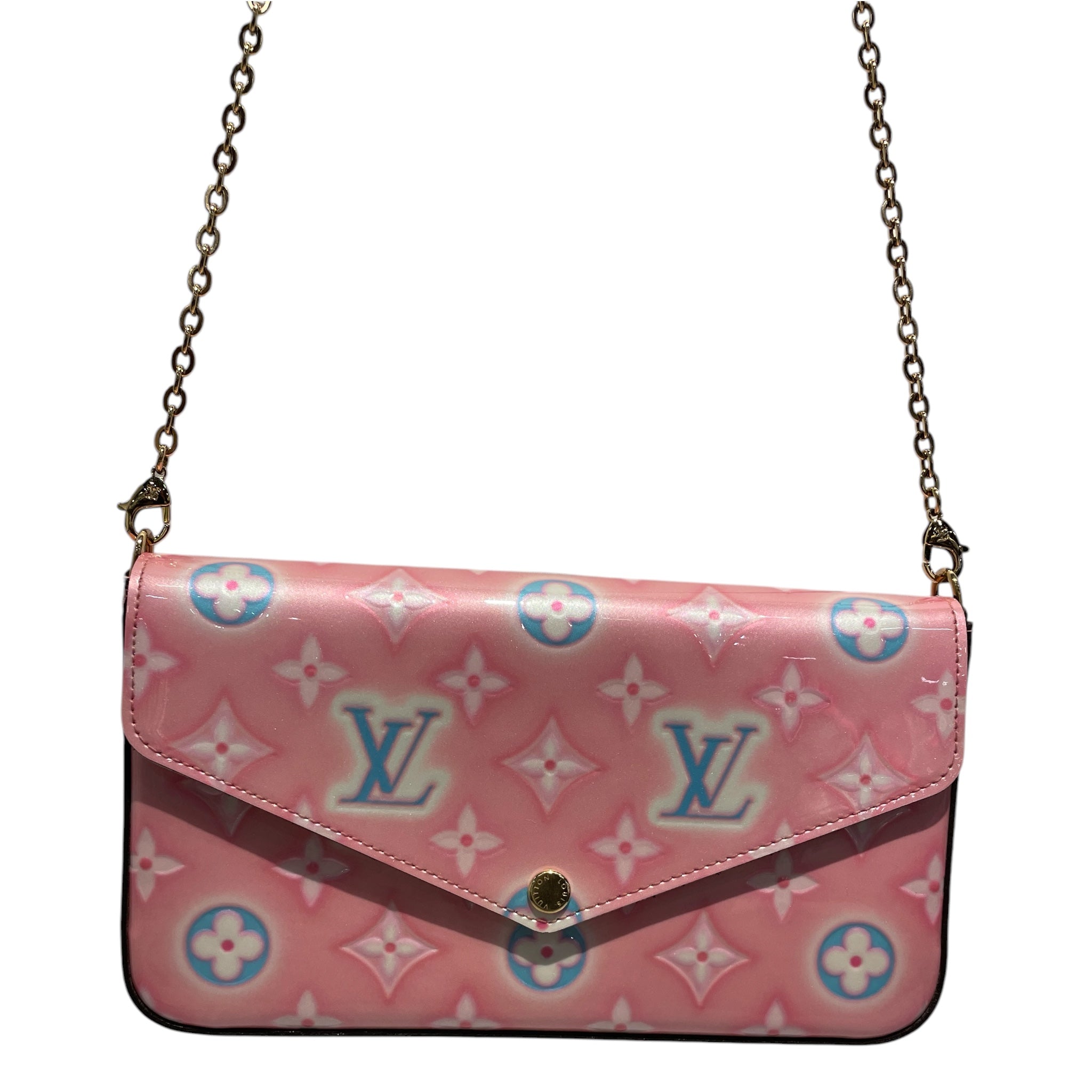 LOUIS VUITTON/Hand Bag/Monogram/Leather/PNK/pochette felicie view 2