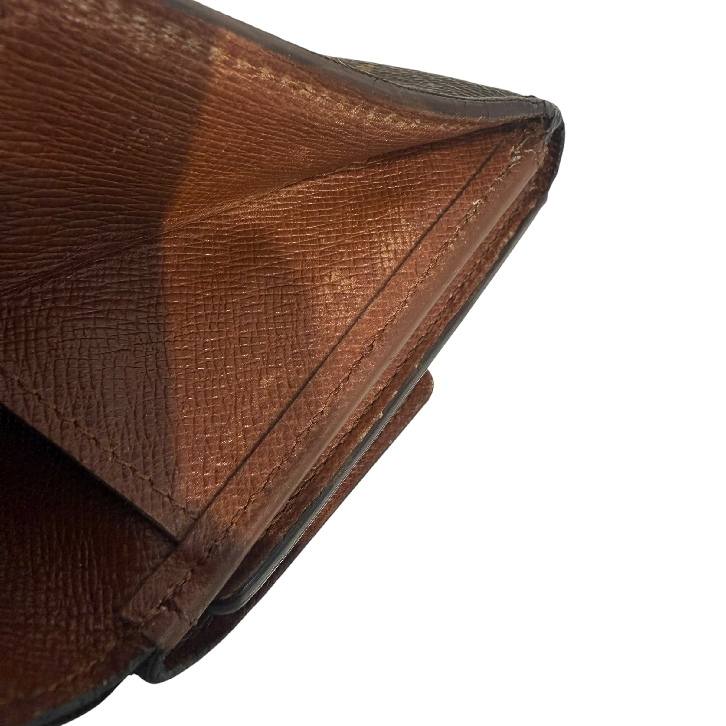 LOUIS VUITTON/Wallet/Monogram/Leather/BRW/L's/TriFold Mongram wallet view 4