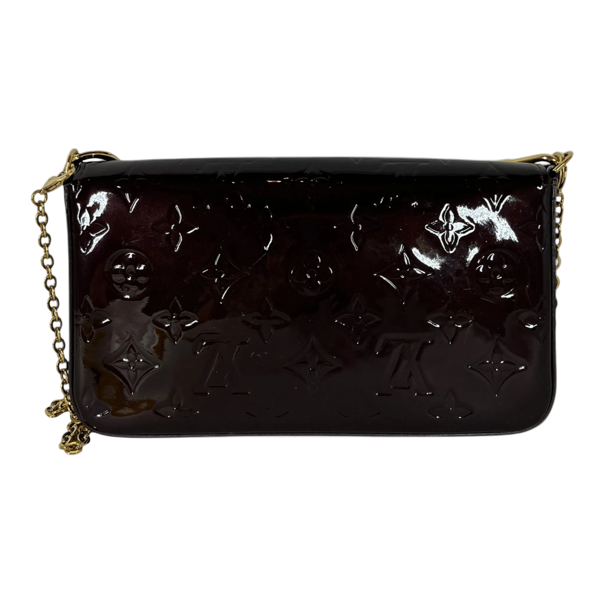 LOUIS VUITTON/Cross Body Bag/Monogram/Leather/BRD/Monogram Vernis Pochette view 2