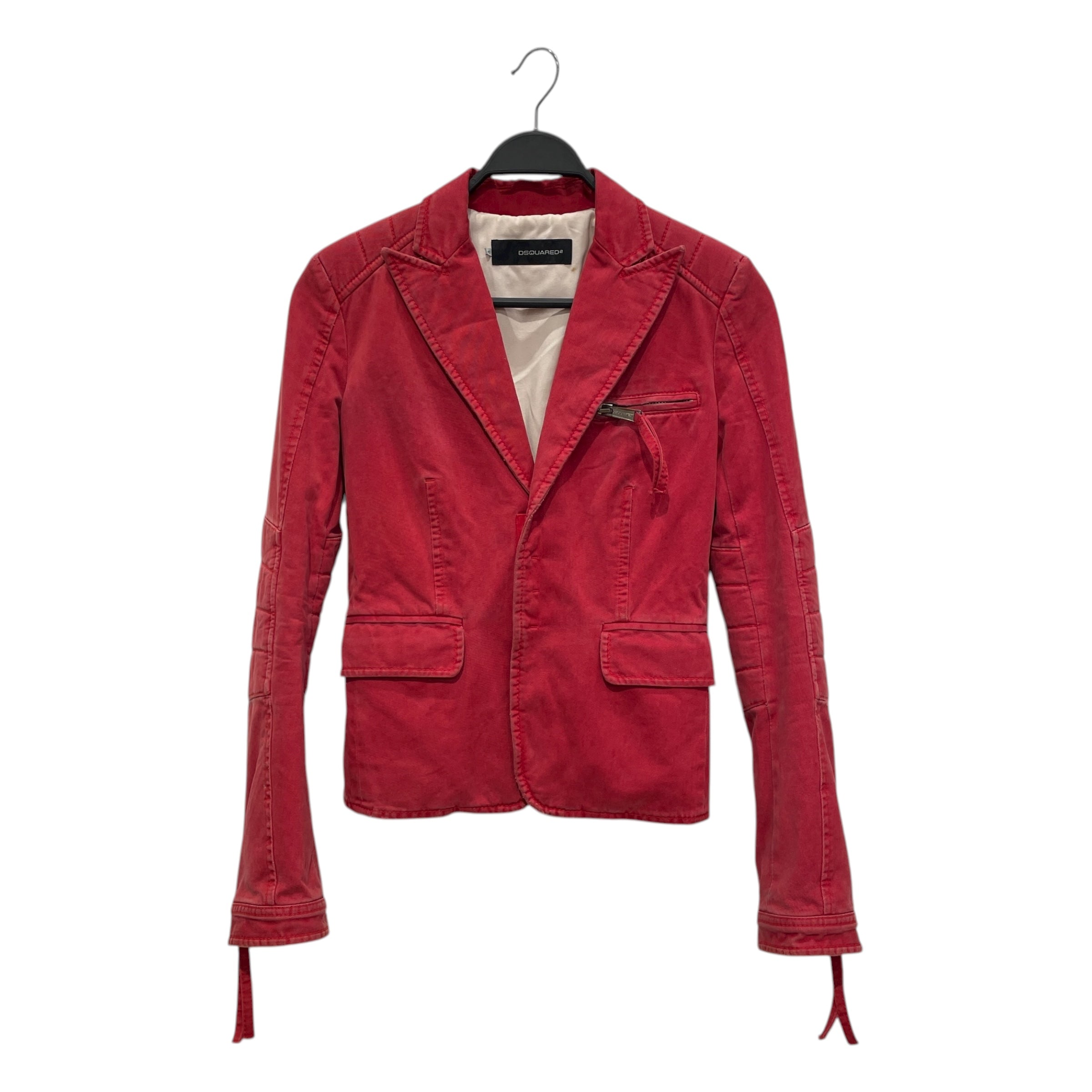 DSQUARED2/Tailored Jkt/40/Cotton/RED/BIKER/TAILORED JACKET view 1