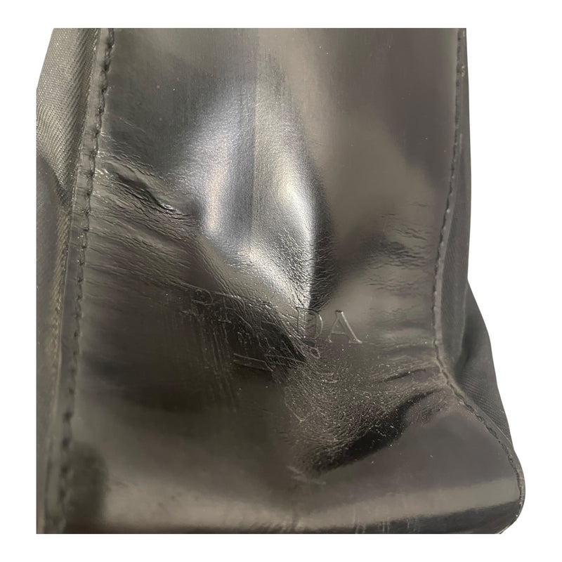 PRADA/Hand Bag/Nylon/BLK/42 PLASTIC SIDES