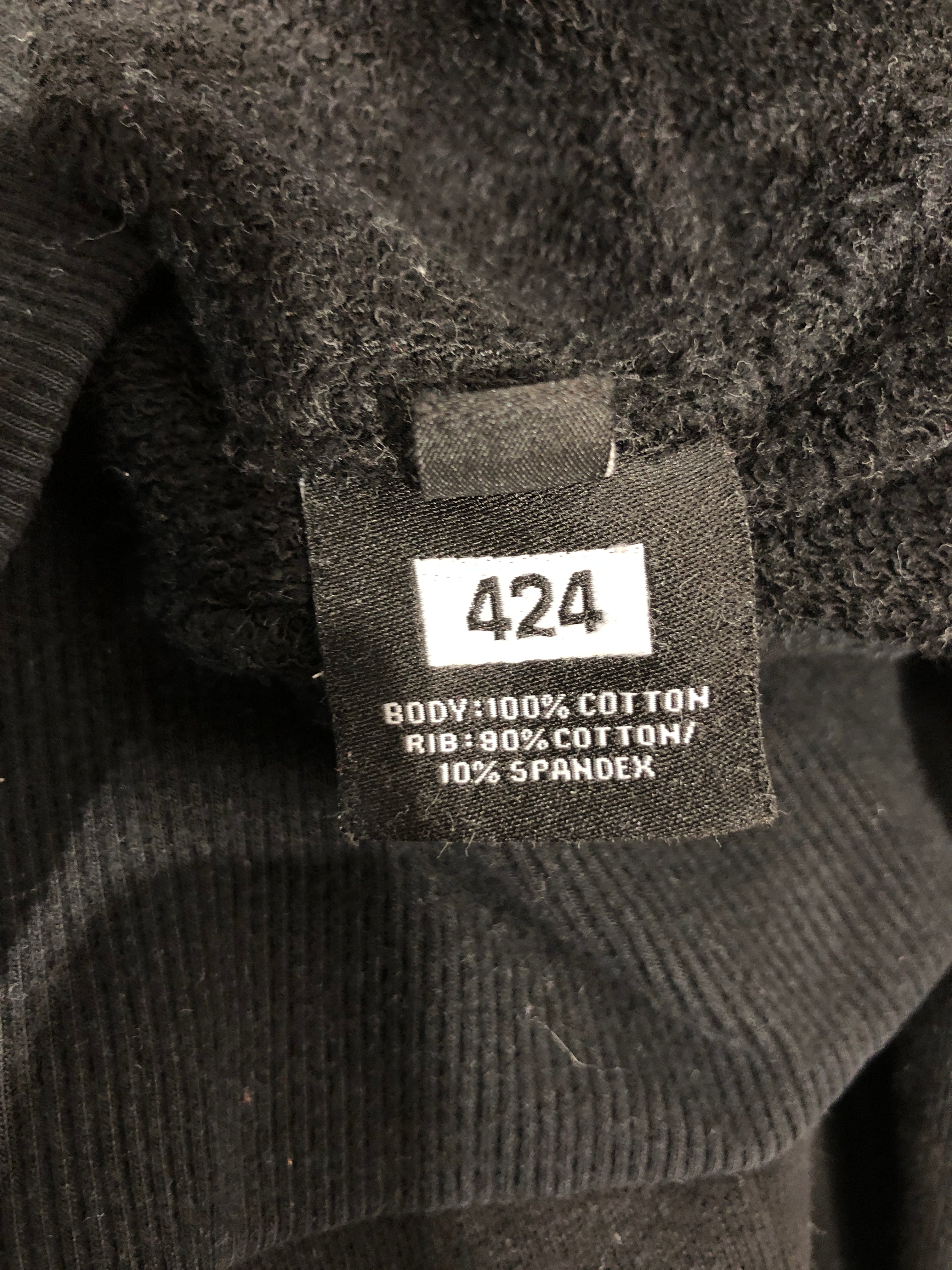 424(FourTwoFour)/Hoodie/M/Cotton/BLK/RED VELVET LOGO view 4