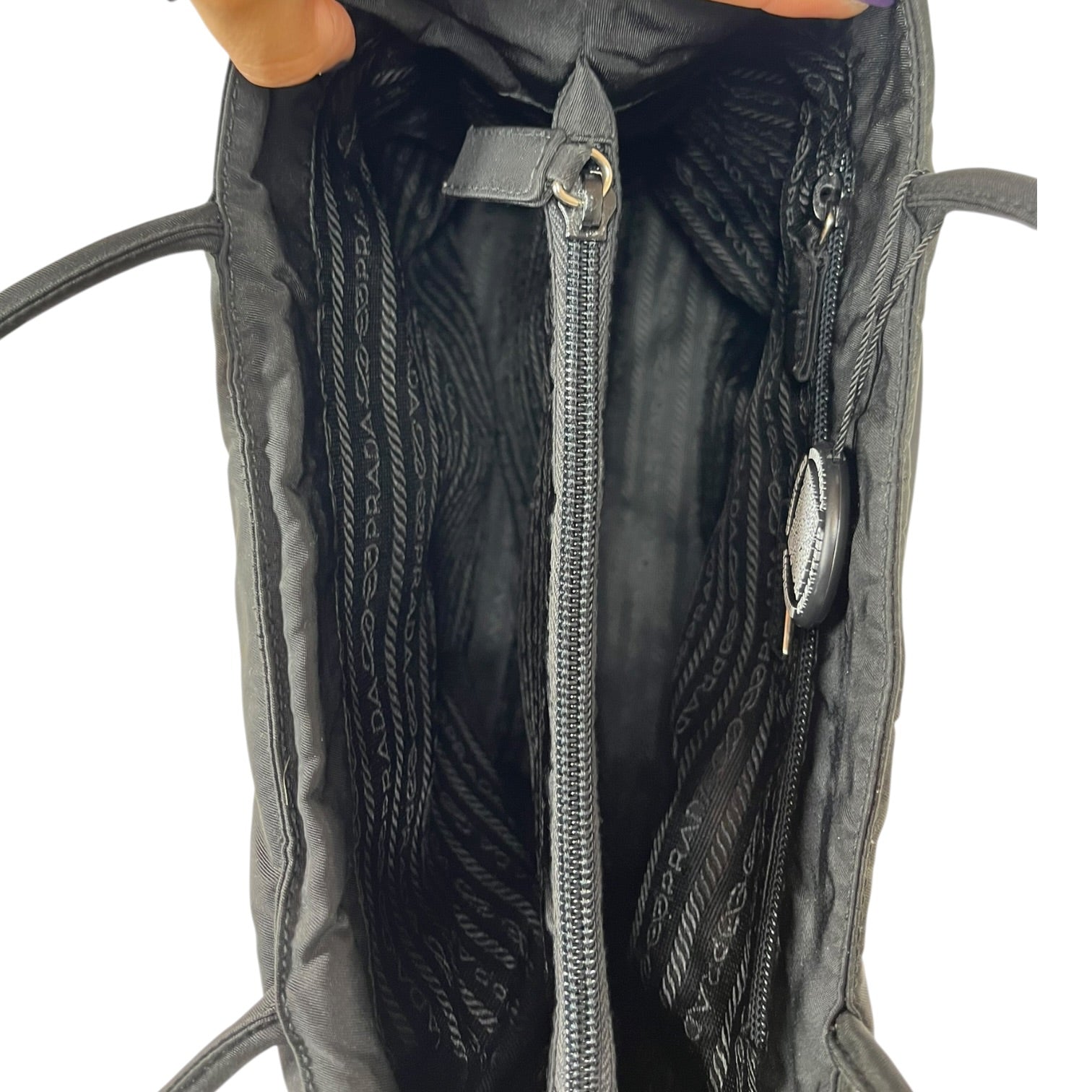 PRADA/Hand Bag/Nylon/BLK/Tessuto Nylon Bag view 3