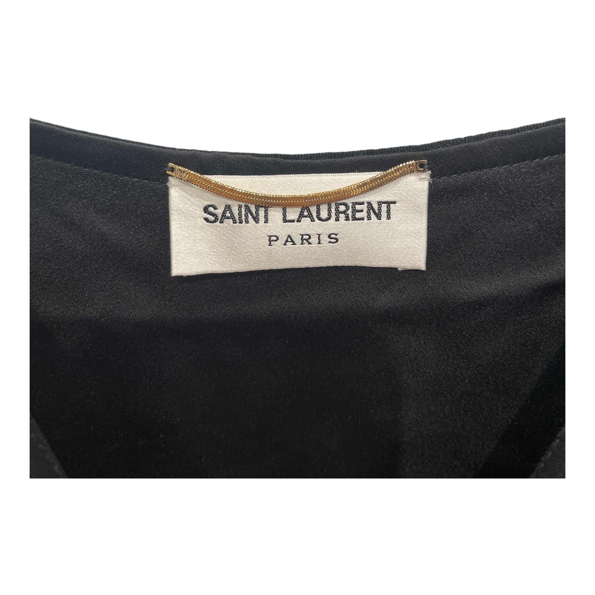 SAINT LAURENT/SL Dress/40/Polyester/BLK/SKINNY STRAP LONG DRESS view 3