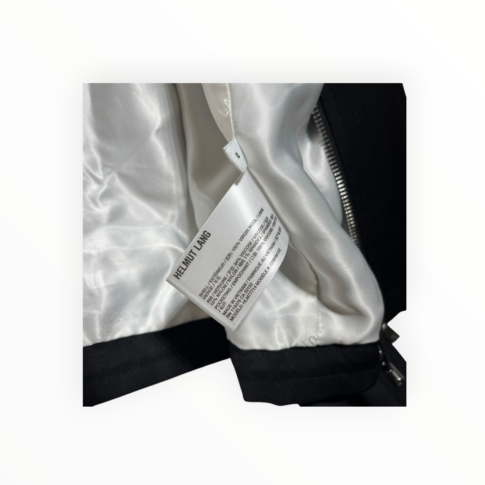 Helmut Lang/Jacket/M/BLK/DOUBLE ZIP BOMBER view 3