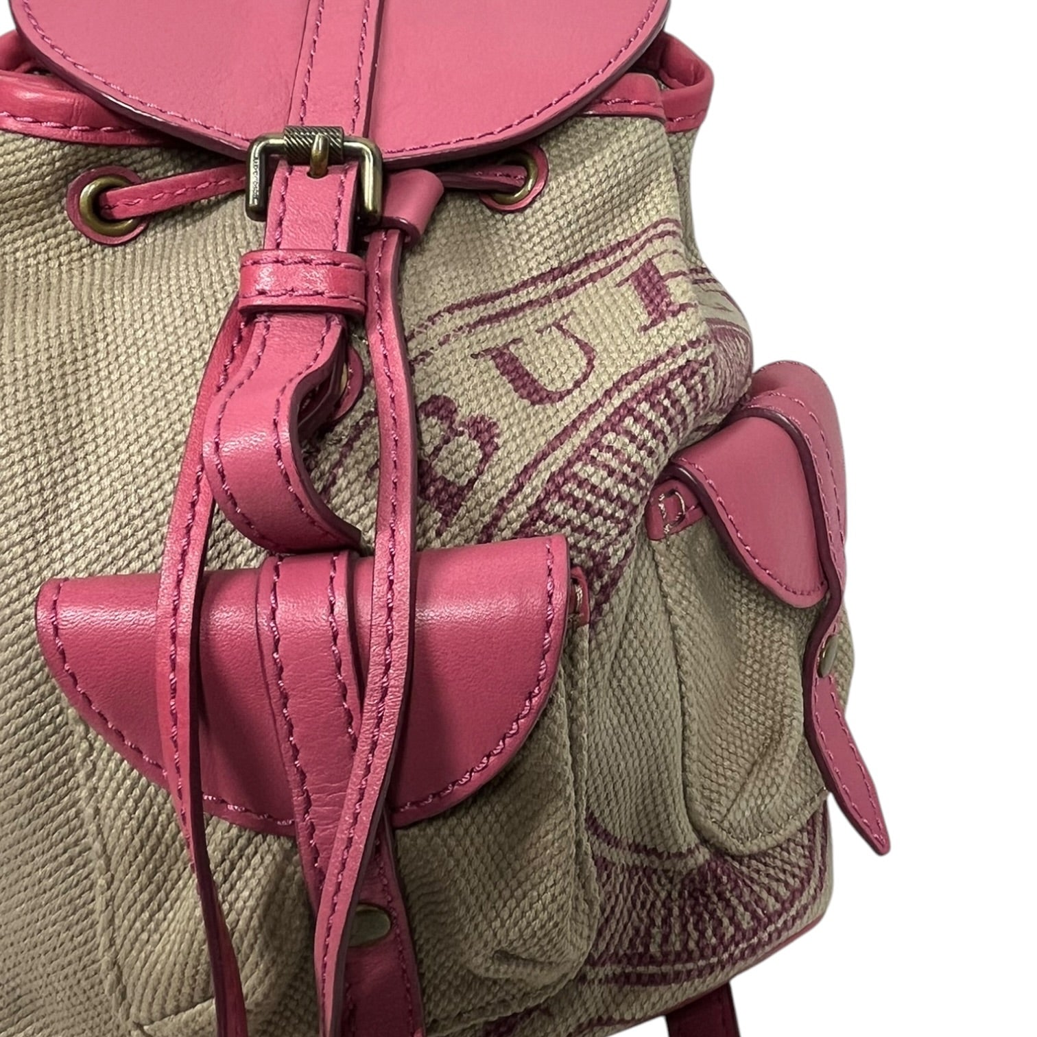 BURBERRY/Backpack/Cotton/KHK/Linen Backpack view 3