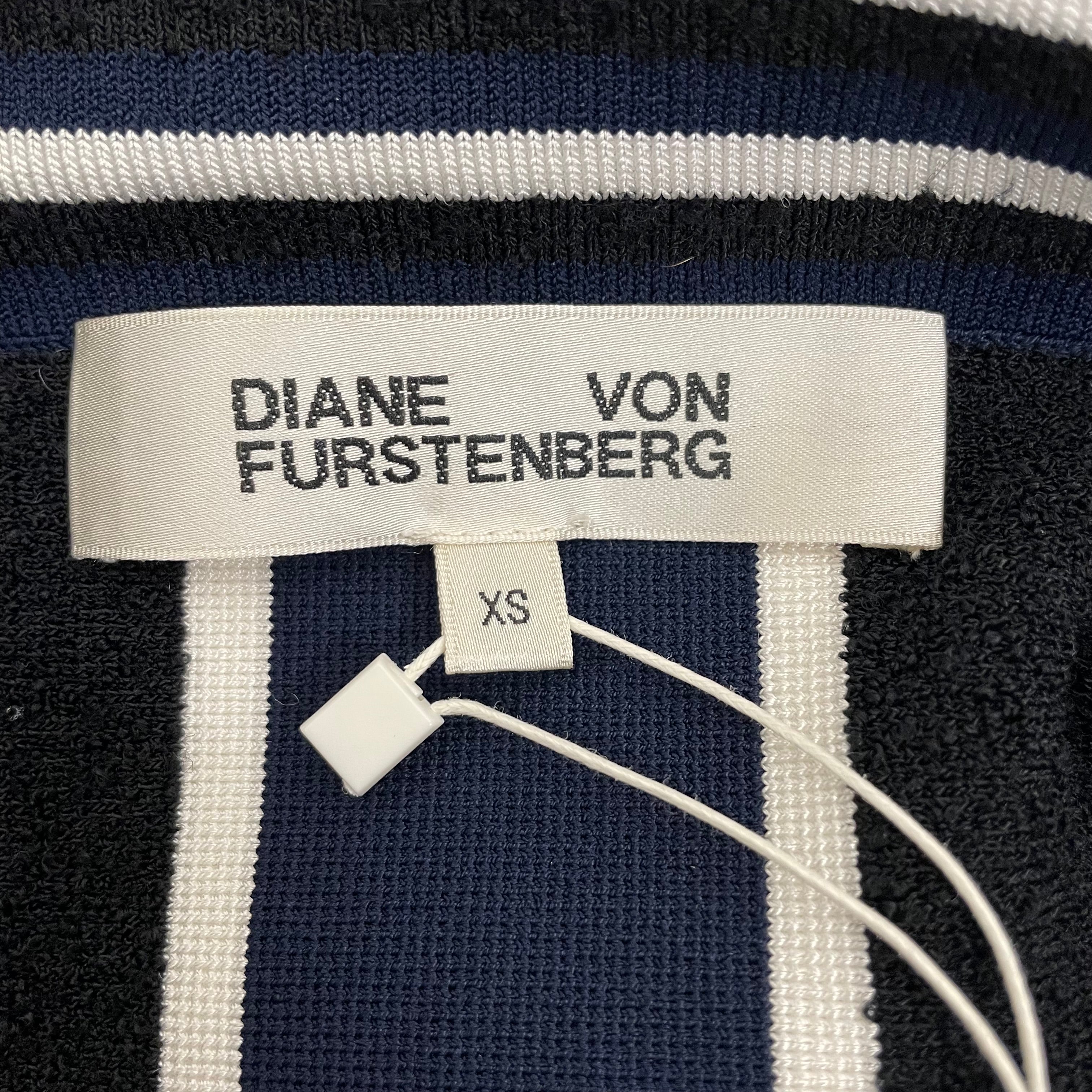 DIANE von FURSTENBERG/Skirt/XS/Stripe/NVY/Pencil/TEXTURED STRIPE view 3