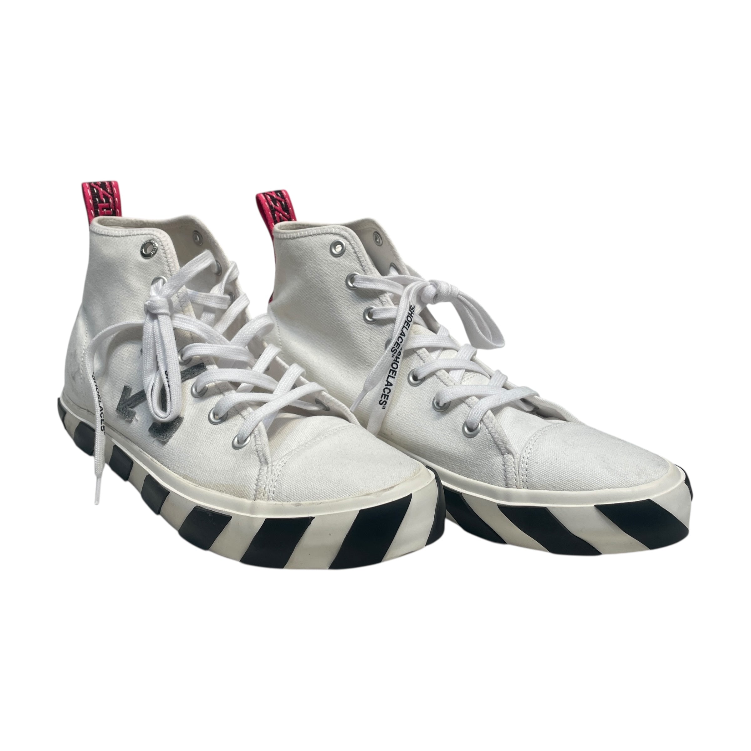 OFF-WHITE/Hi-Sneakers/EU 46/Cotton/WHT/Mid-Top Vulcanized view 1