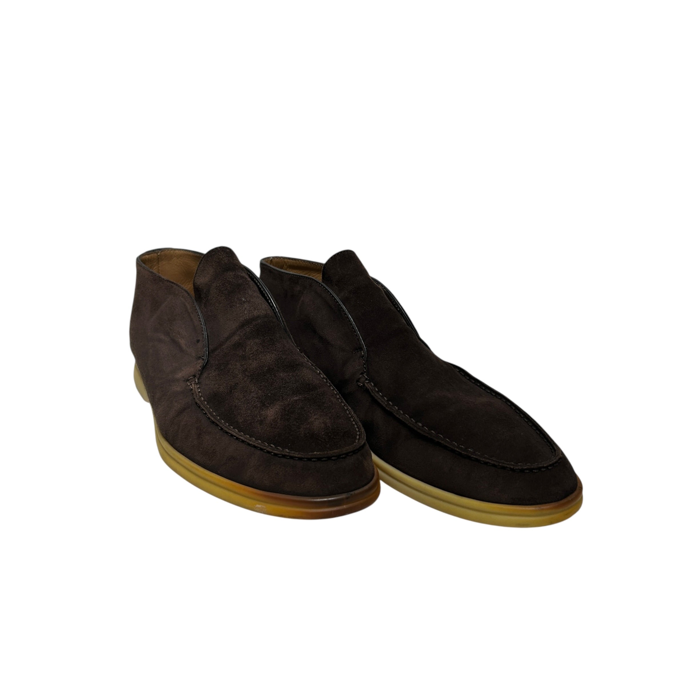 Loro Piana/Dress Shoes/EU 42/Suede/BRW/open walk view 1