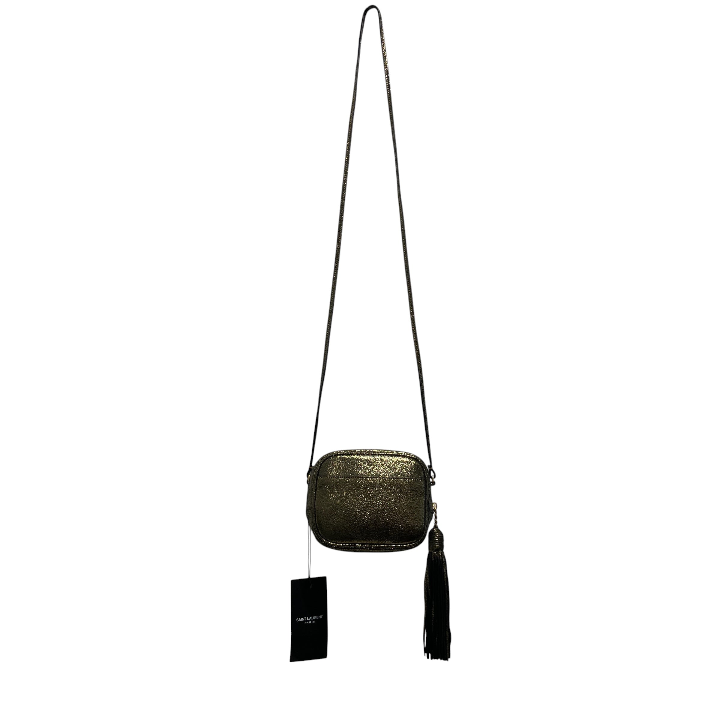 SAINT LAURENT/Cross Body Bag/GLD/GOLD GLITTER TASSEL view 2