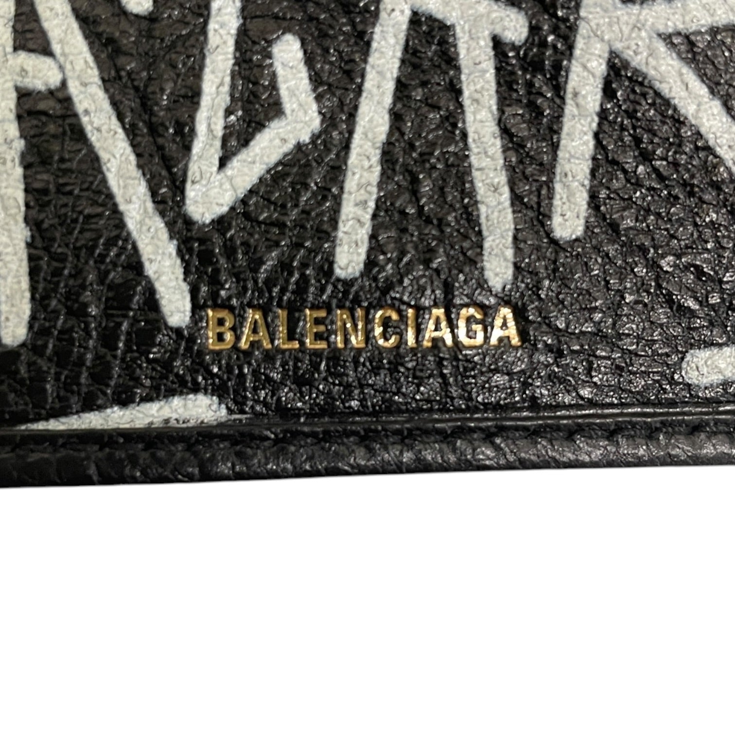 BALENCIAGA/Bifold Wallet/Graphic/Leather/BLK/M's/2018 BAZAR GRAFFITI view 5