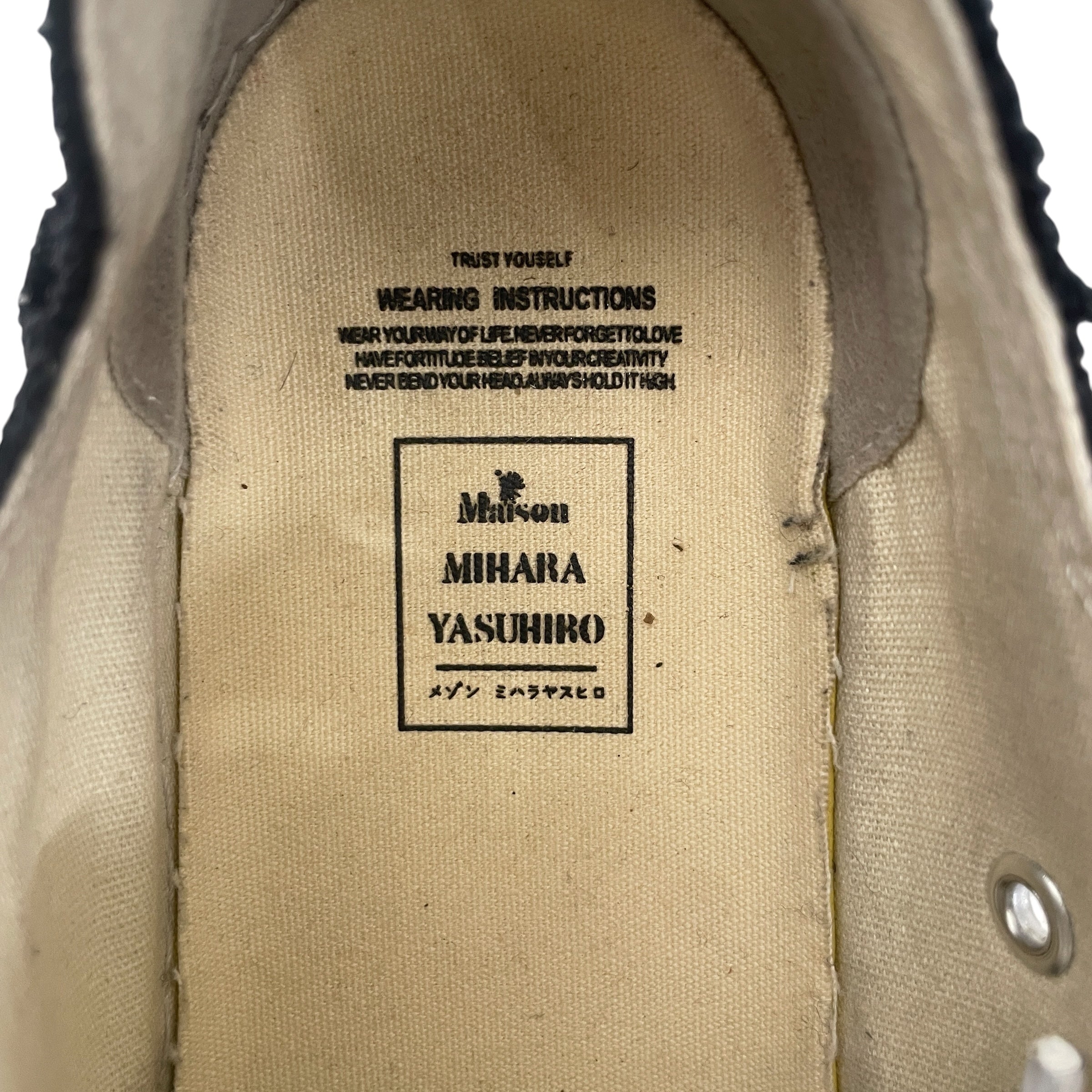 MIHARA YASUHIRO/Low-Sneakers/EU 41/Cotton/BLK/ view 3