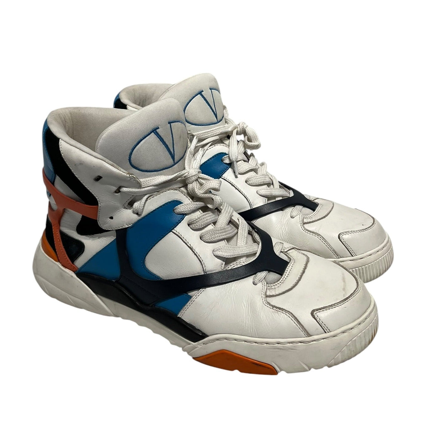 VALENTINO/Hi-Sneakers/EU 45.5/Leather/MLT/ORN, BLU, NVY, WHT MADE ONE view 1