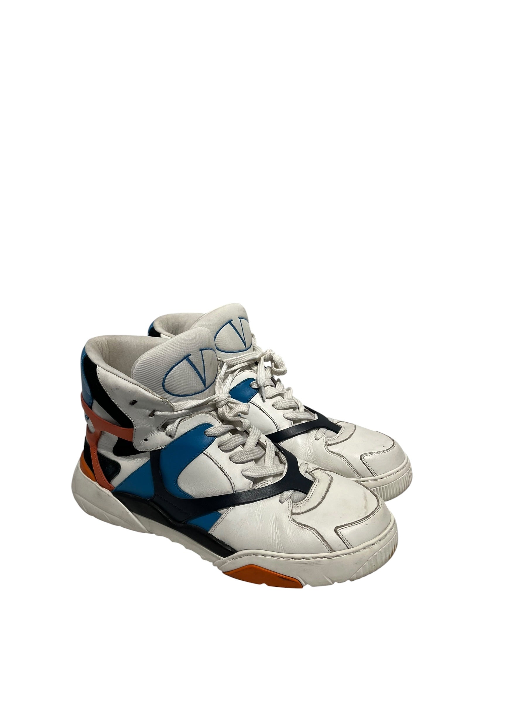VALENTINO/Hi-Sneakers/EU 45.5/Leather/MLT/ORN, BLU, NVY, WHT MADE ONE view 1
