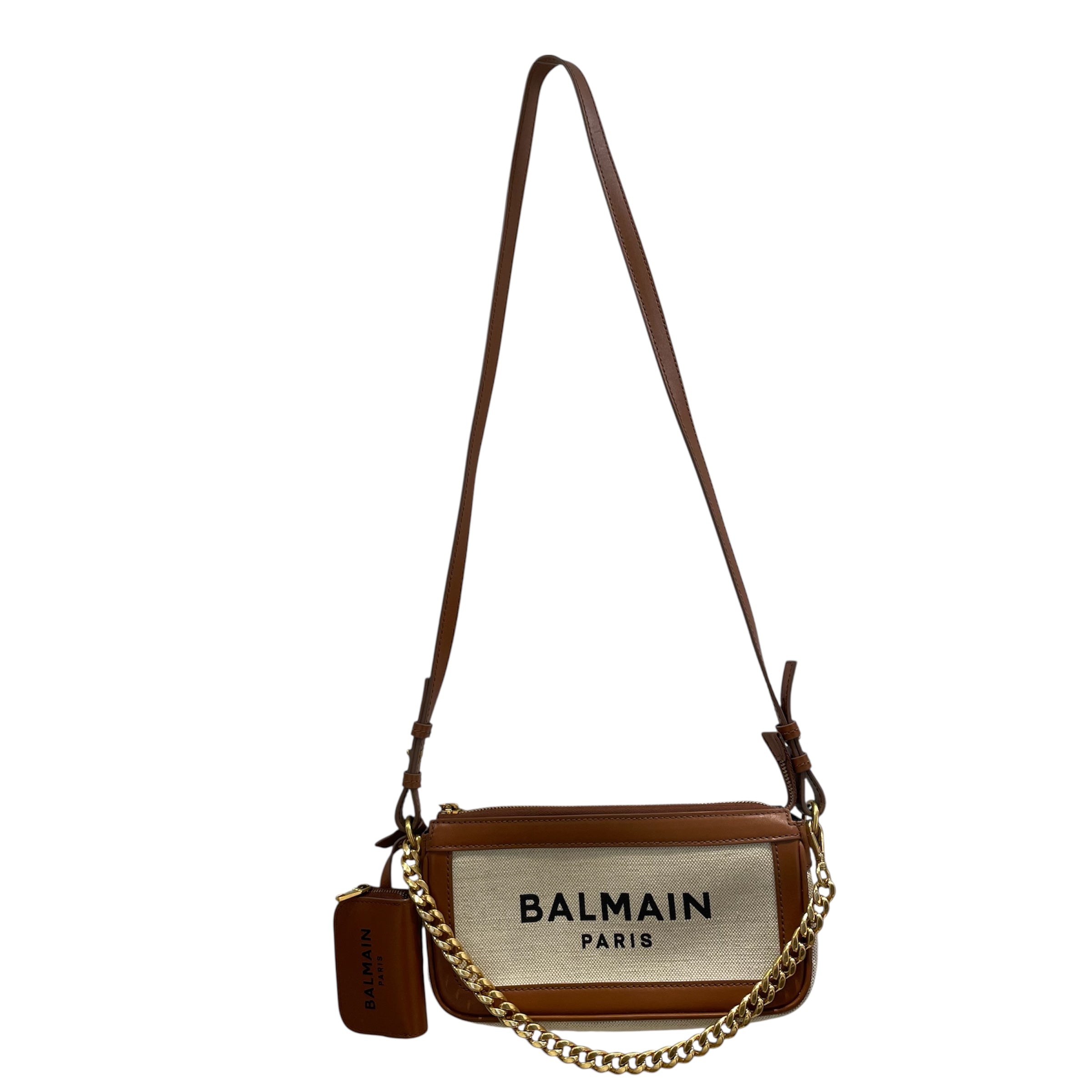 BALMAIN/Hand Bag/Leather/KHK/ view 1