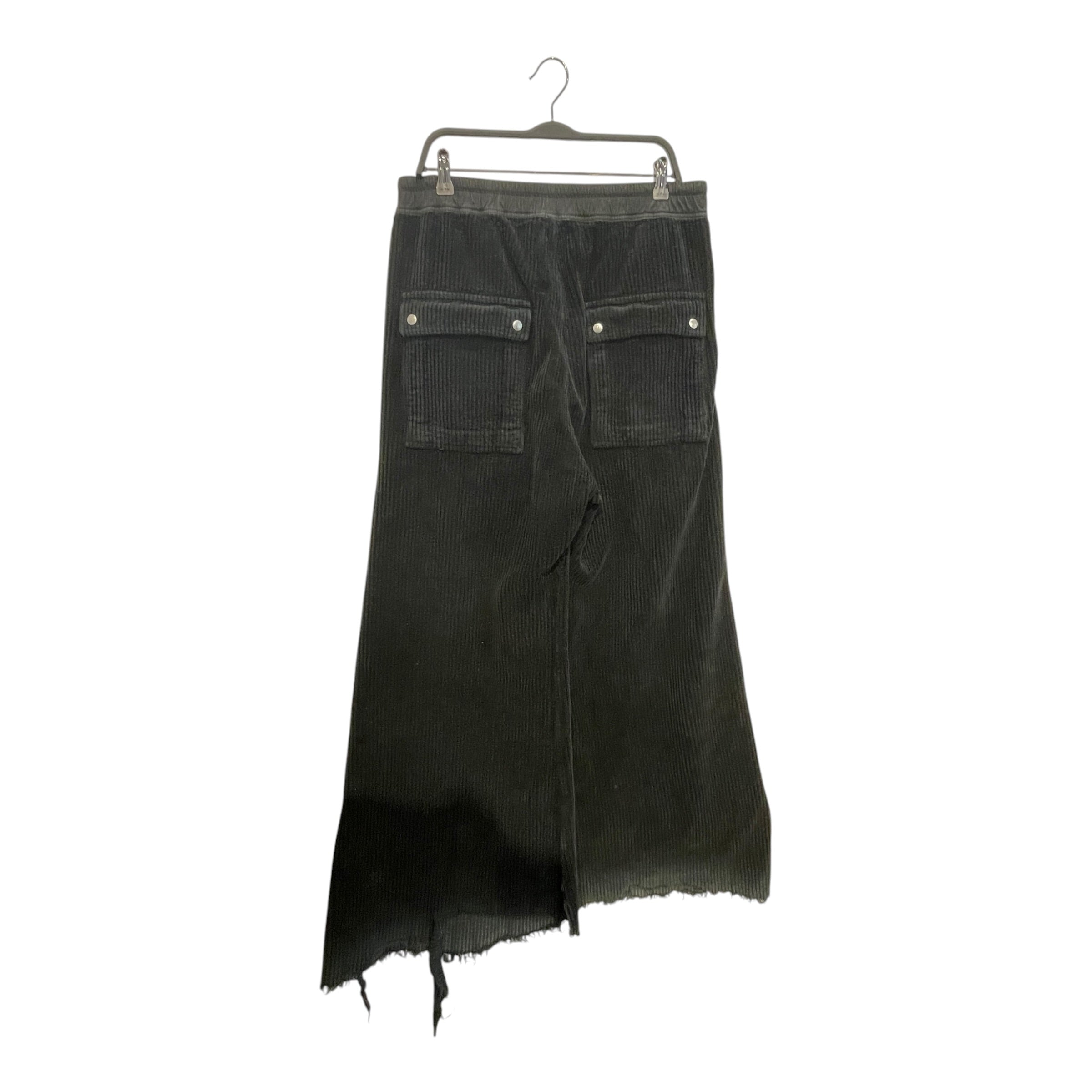 RICK OWENS DRKSHDW/Pants/L/Corduroy/BLK/WIDE LEG CORDUROY view 2