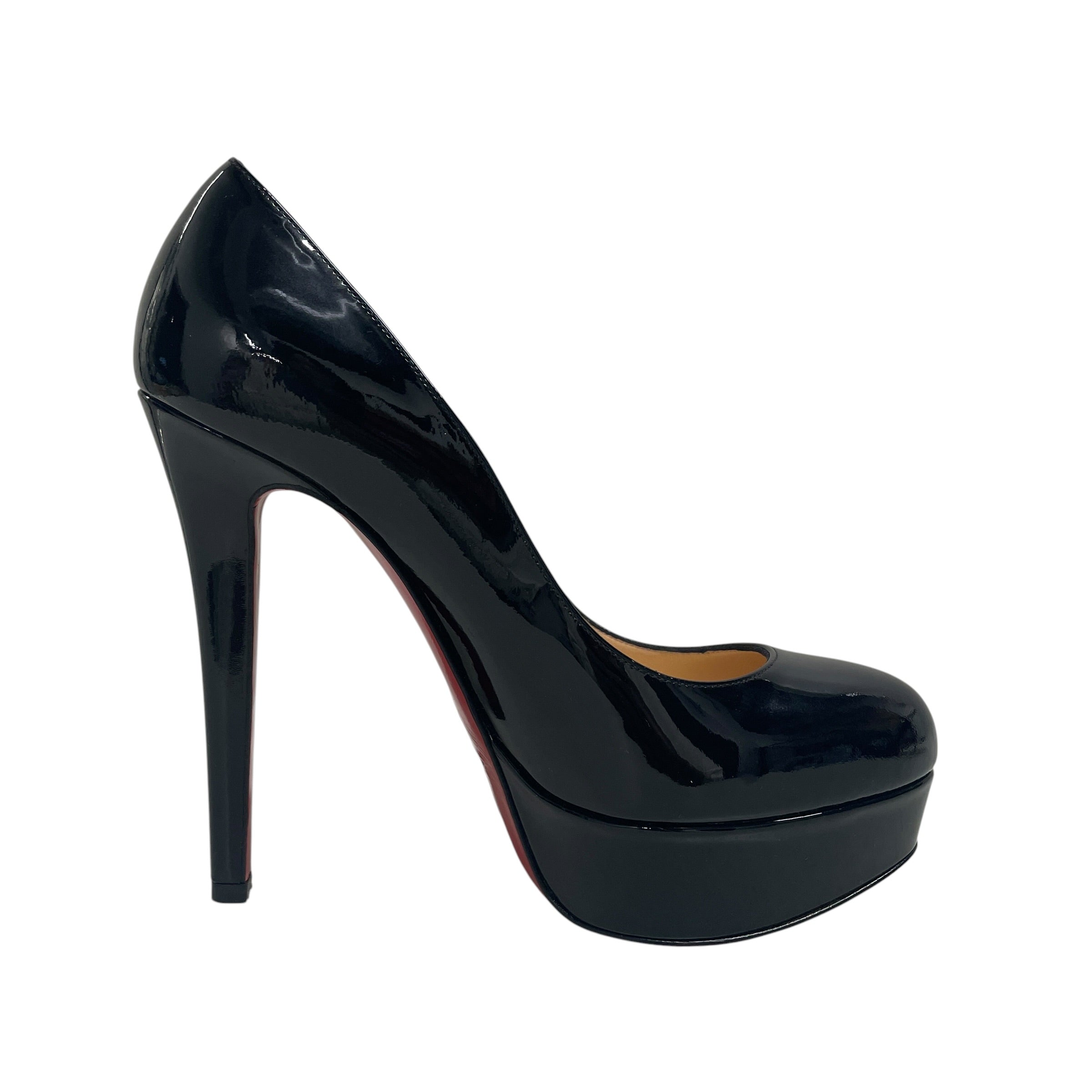 Christian Louboutin/Heels/US 5.5/Leather/BLK/BLK HEEL/BEIGE SOLE view 5