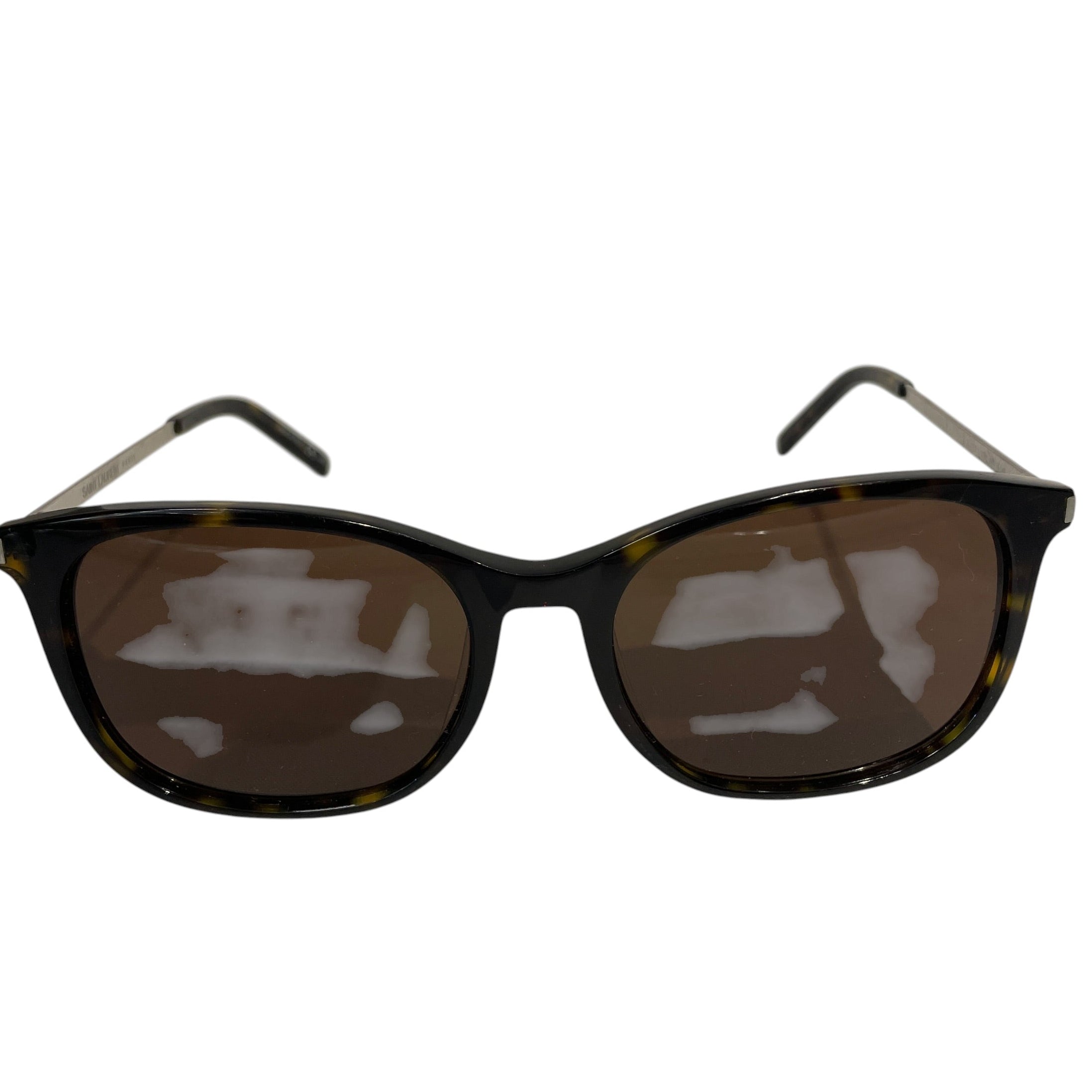 SAINT LAURENT/Sunglasses/Celluloid/BRW/SILVER SIDE TRIMMINGS view 1