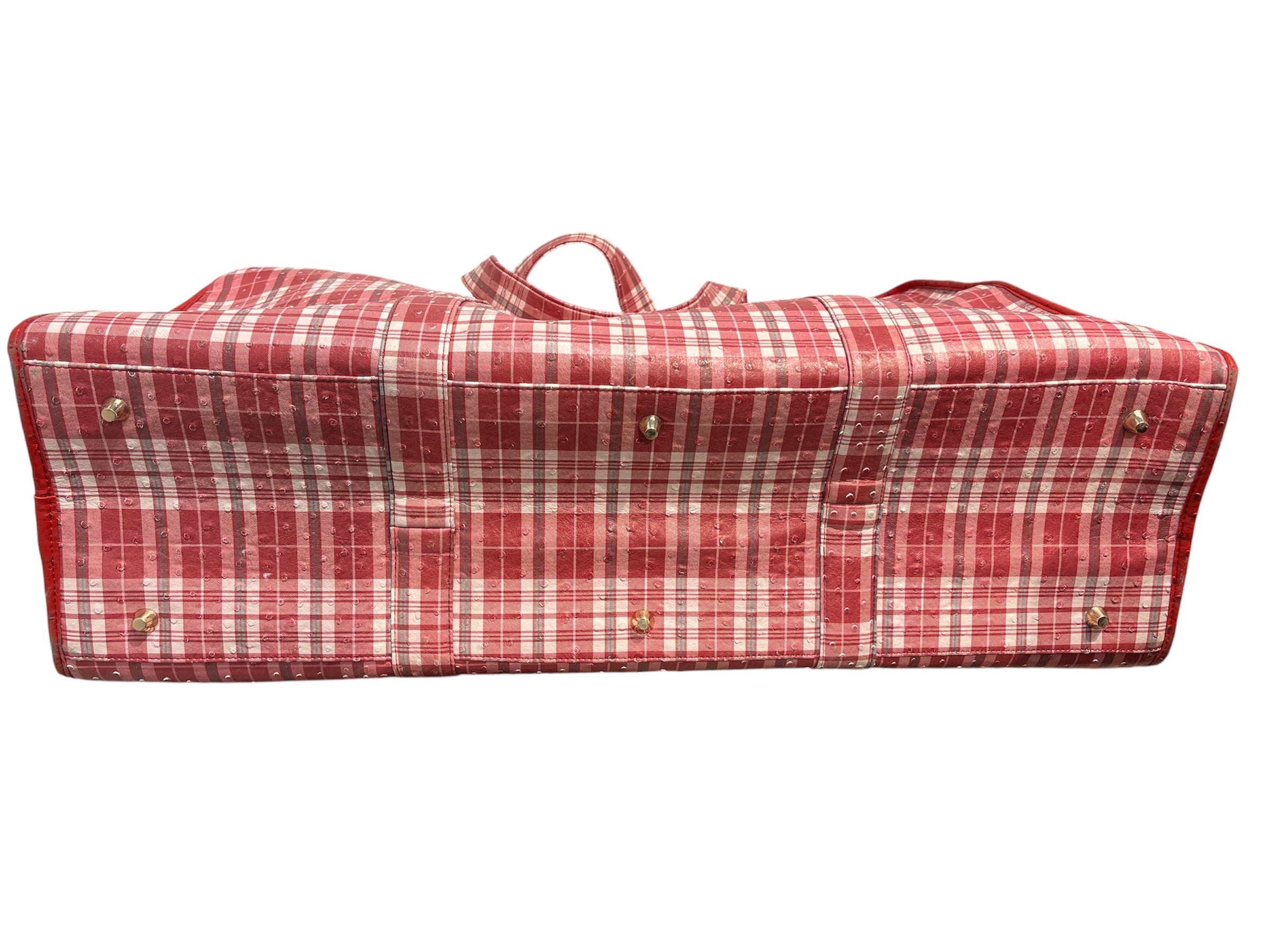 FUGAZI/Bag/Plaid/Faux Leather/RED/veganostritch leather bazaar / view 4