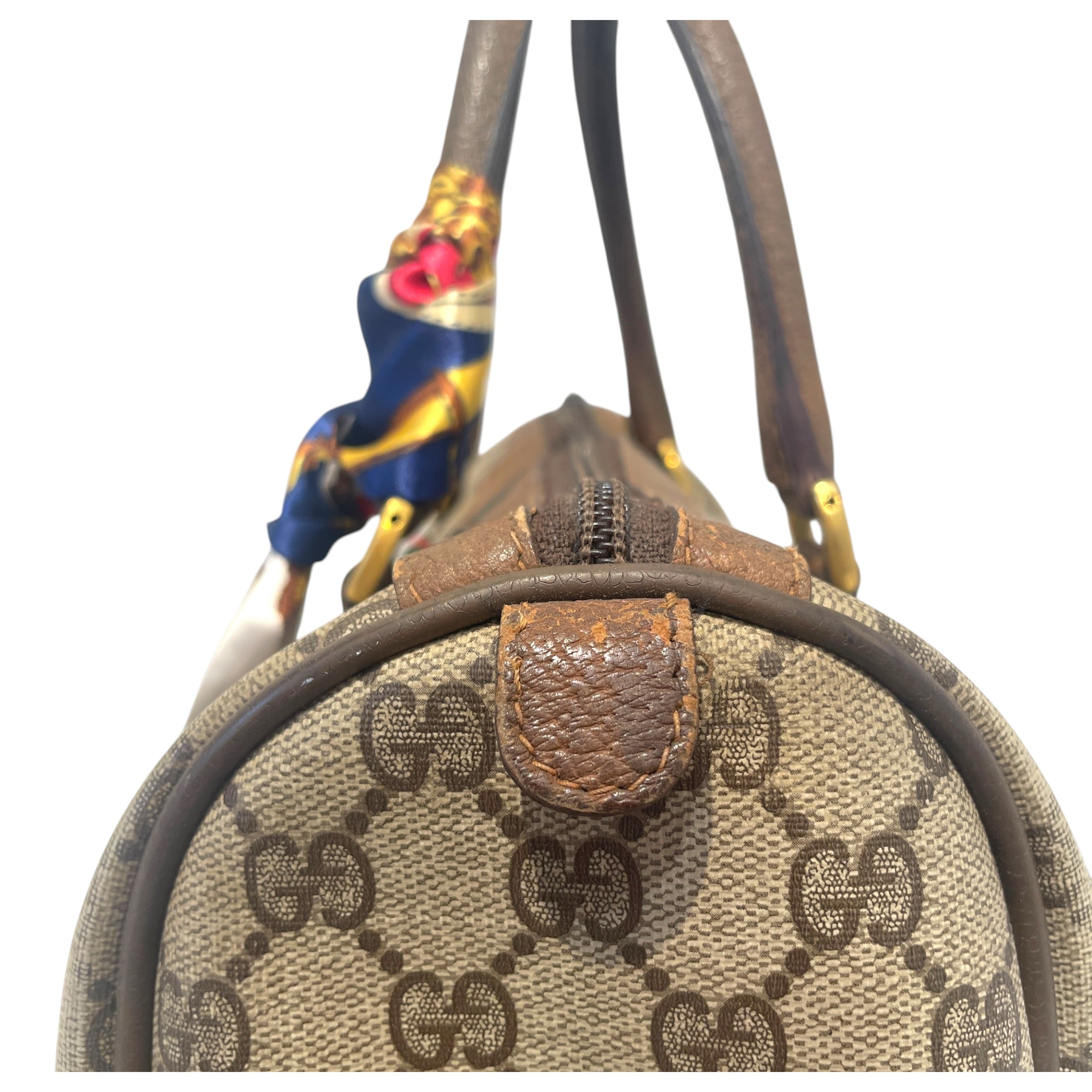 GUCCI/Luggage/Monogram/Leather/BRW/Ophidia Boston Bag view 6