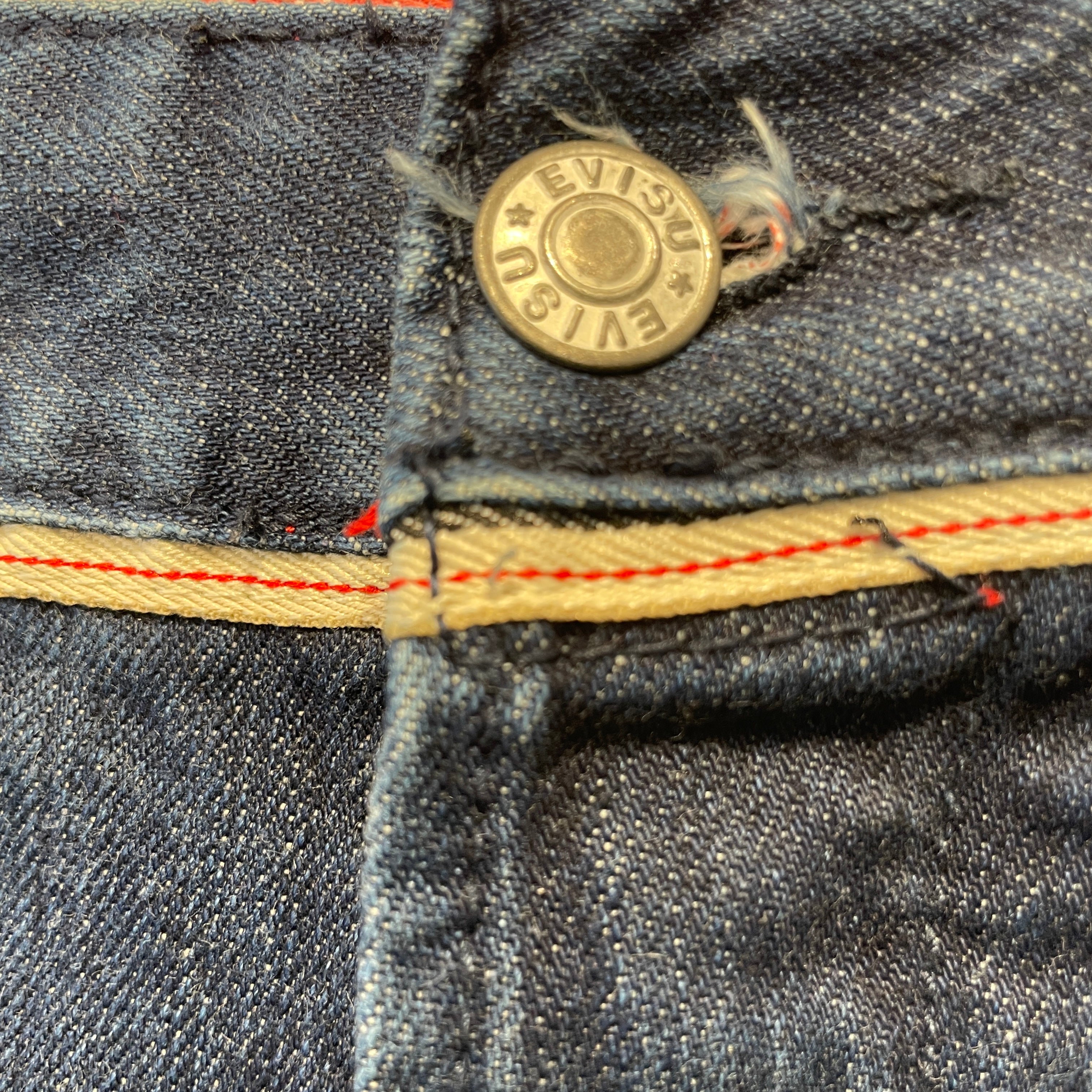 EVISU/Skinny Pants/32/Graphic/Denim/BLU/denim back pockets view 4