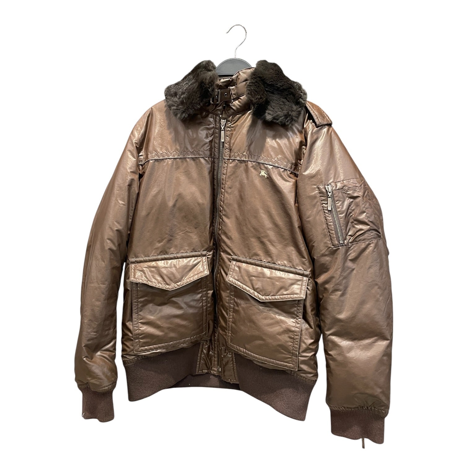 BURBERRY BLACK LABEL/Puffer Jkt/L/Nylon/BRW/Down Puffer Bomber Jacket view 1