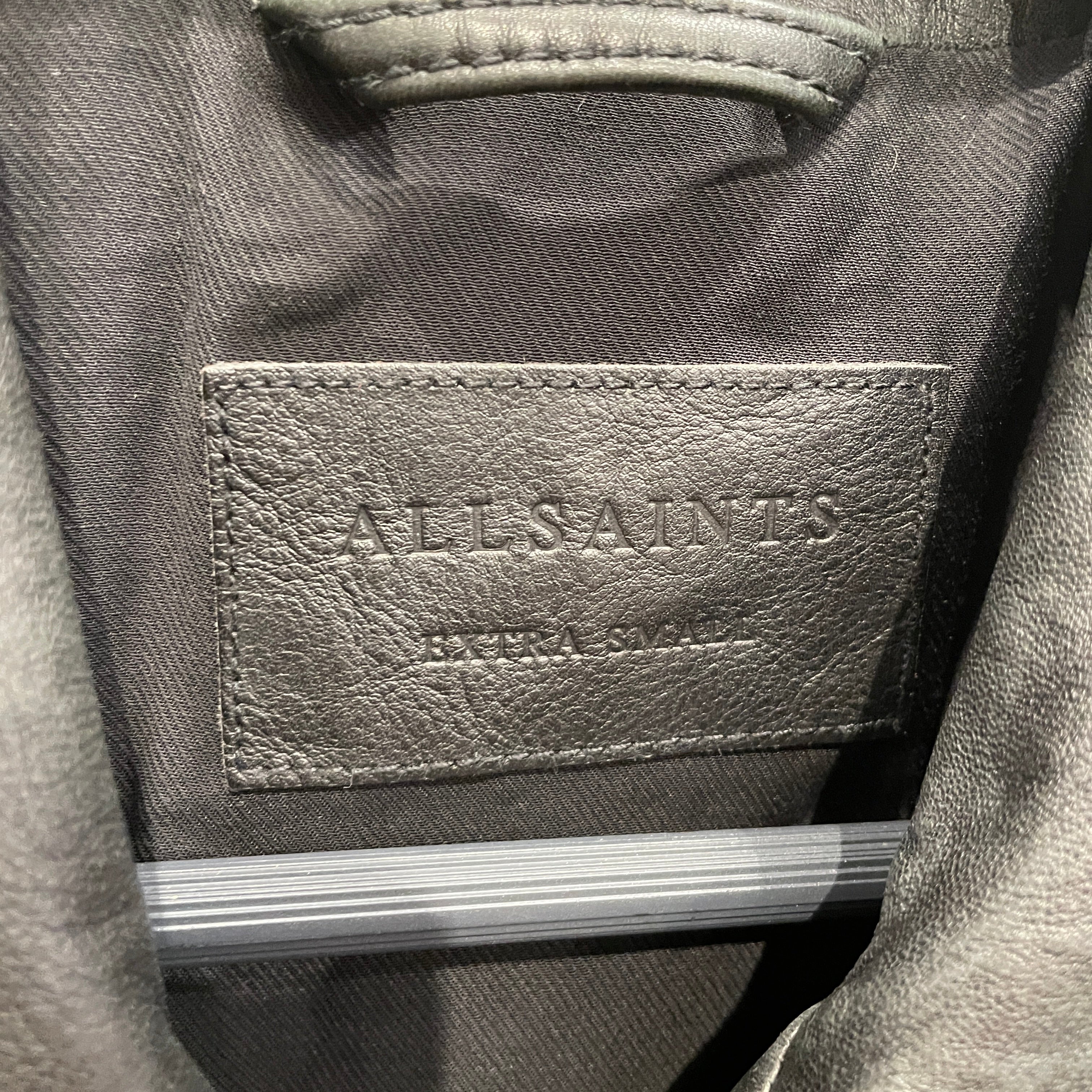 ALLSAINTS/Leather Jkt/XS/Sheepskin/BLK/ROWLEY BIKER JACKET view 3