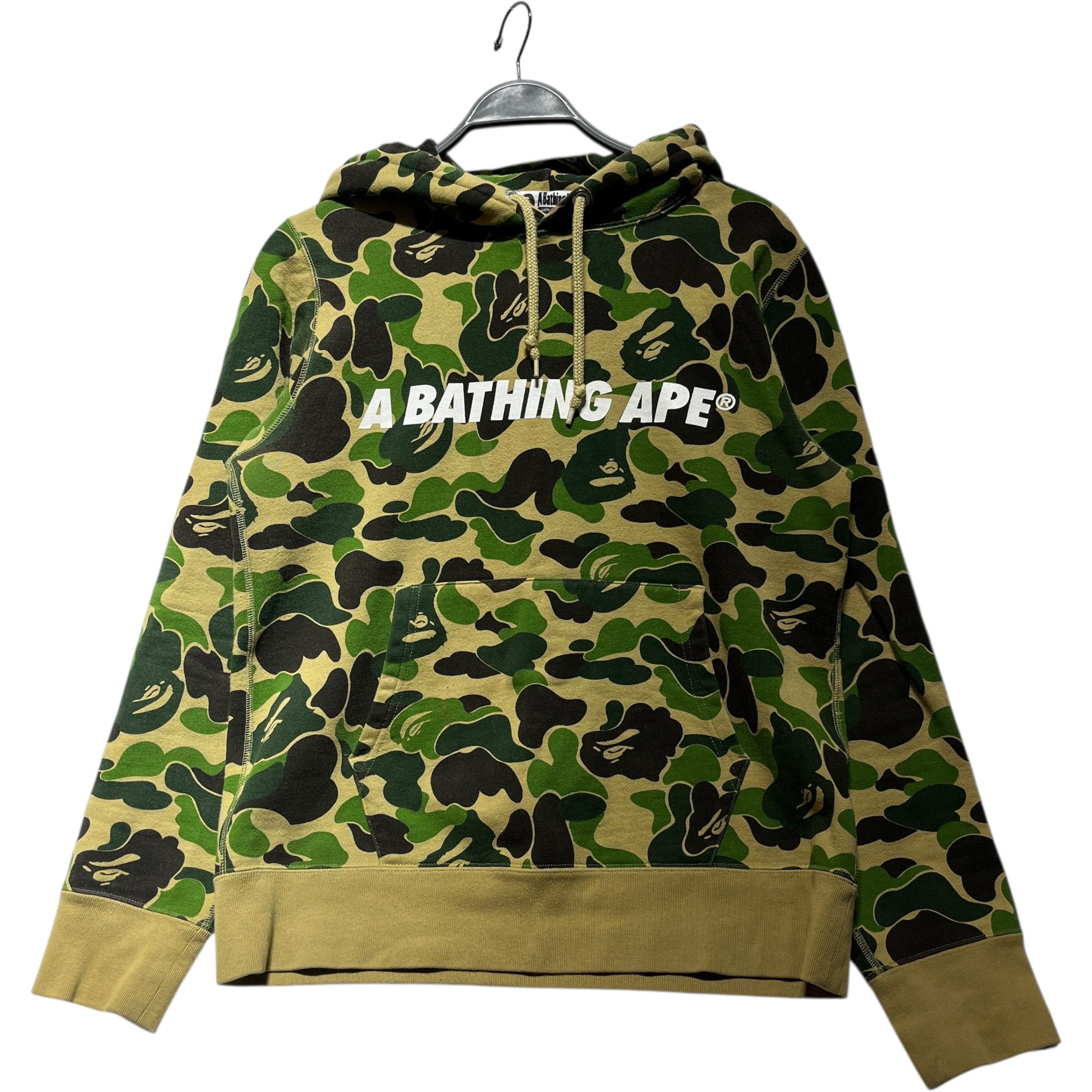 A BATHING APE/Hoodie/M/Camouflage/Cotton/GRN/Front Logo Hoodie view 1