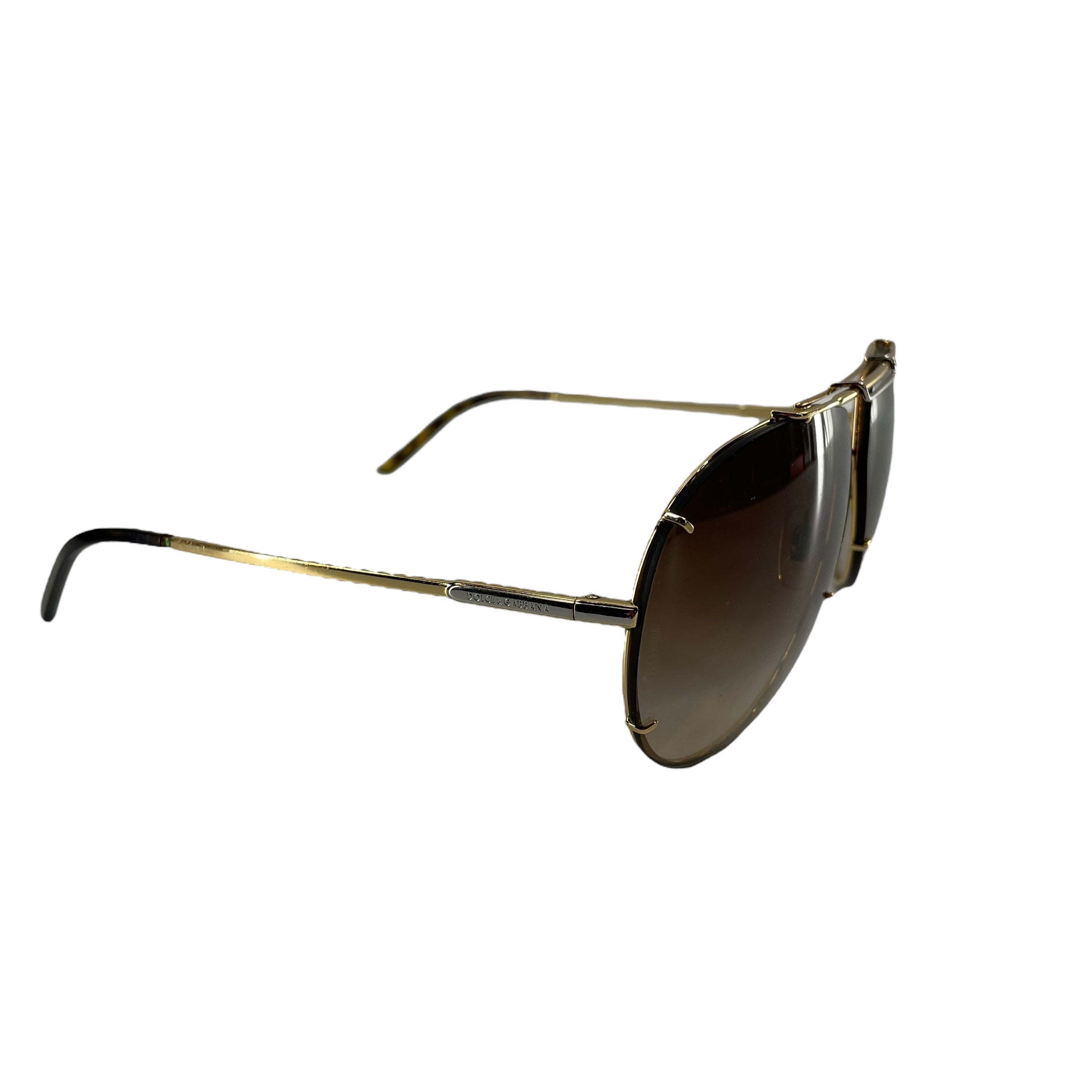 DOLCE&GABBANA/Sunglasses/Metal/GLD/Teardrop/BRN LENSES TORTOISE SHELL ARMS view 7