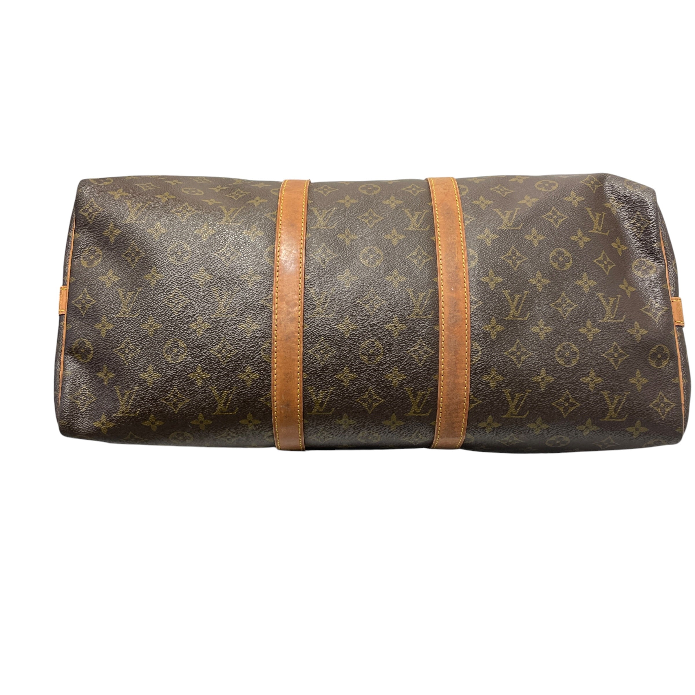 LOUIS VUITTON/Bag/Monogram/Leather/BRW/Keepall view 7
