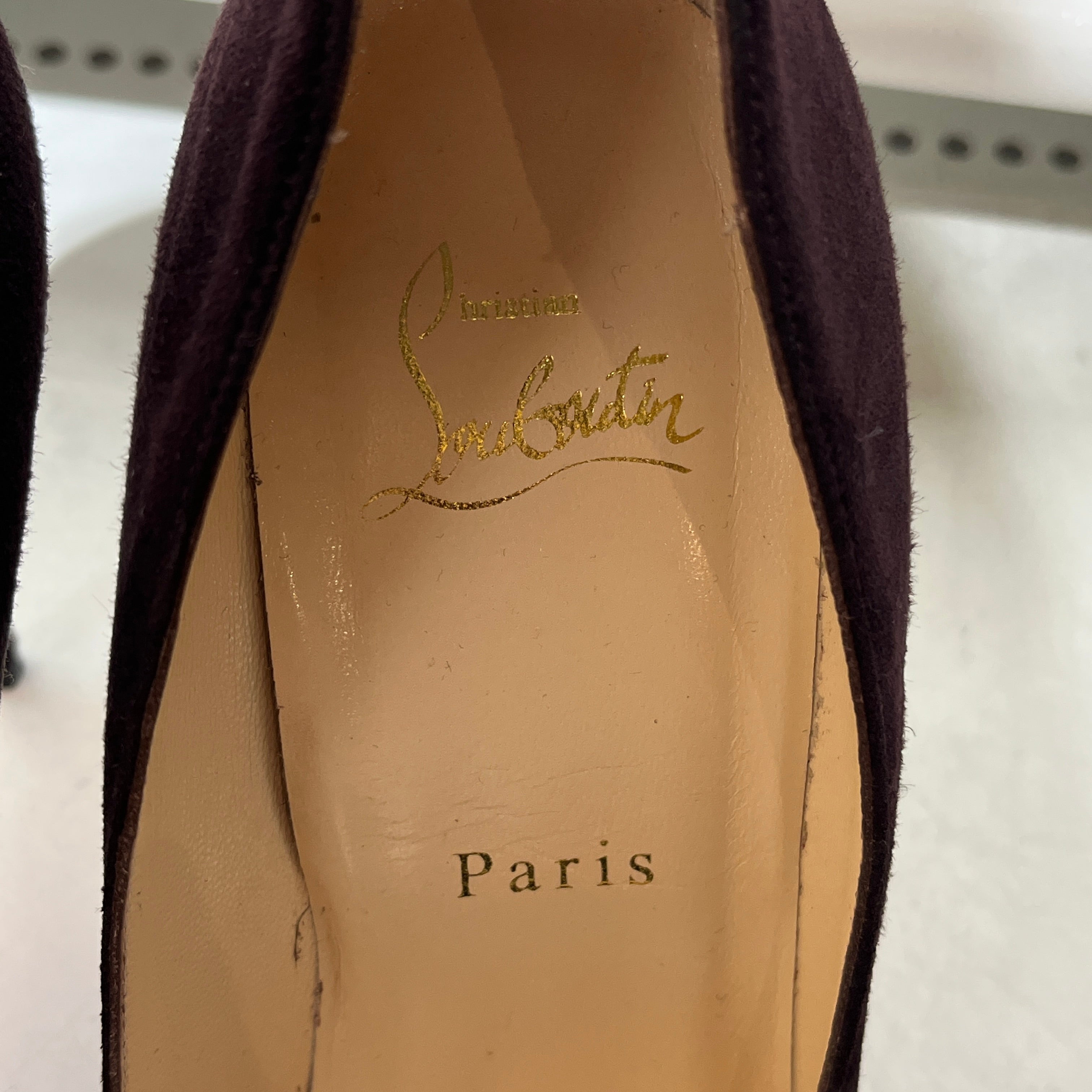 Christian Louboutin/Heels/US 8/Suede/PPL/Suede pumps view 3