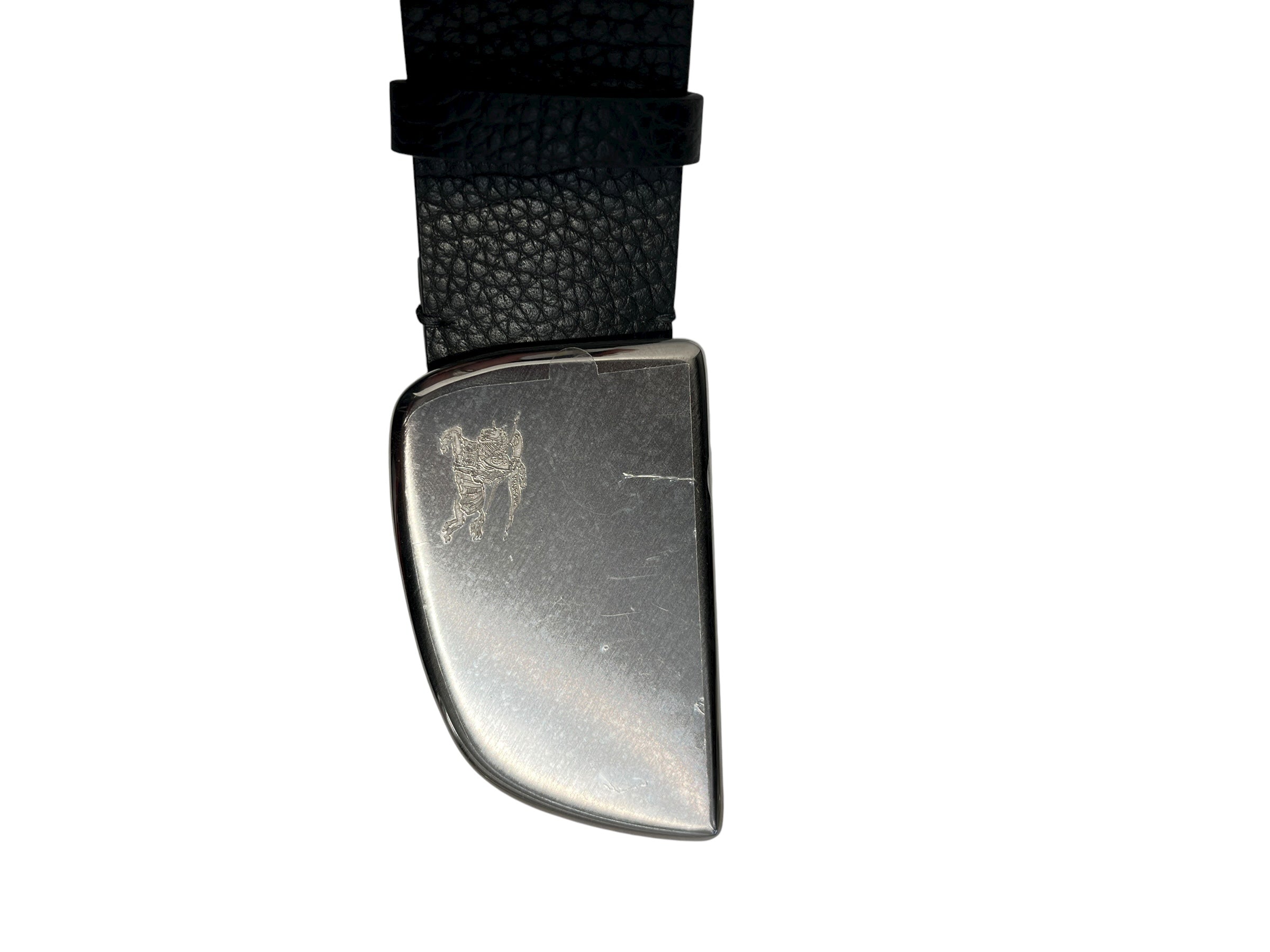 BURBERRY LONDON/Belt/Leather/BLK/SLV BUCKLE view 3