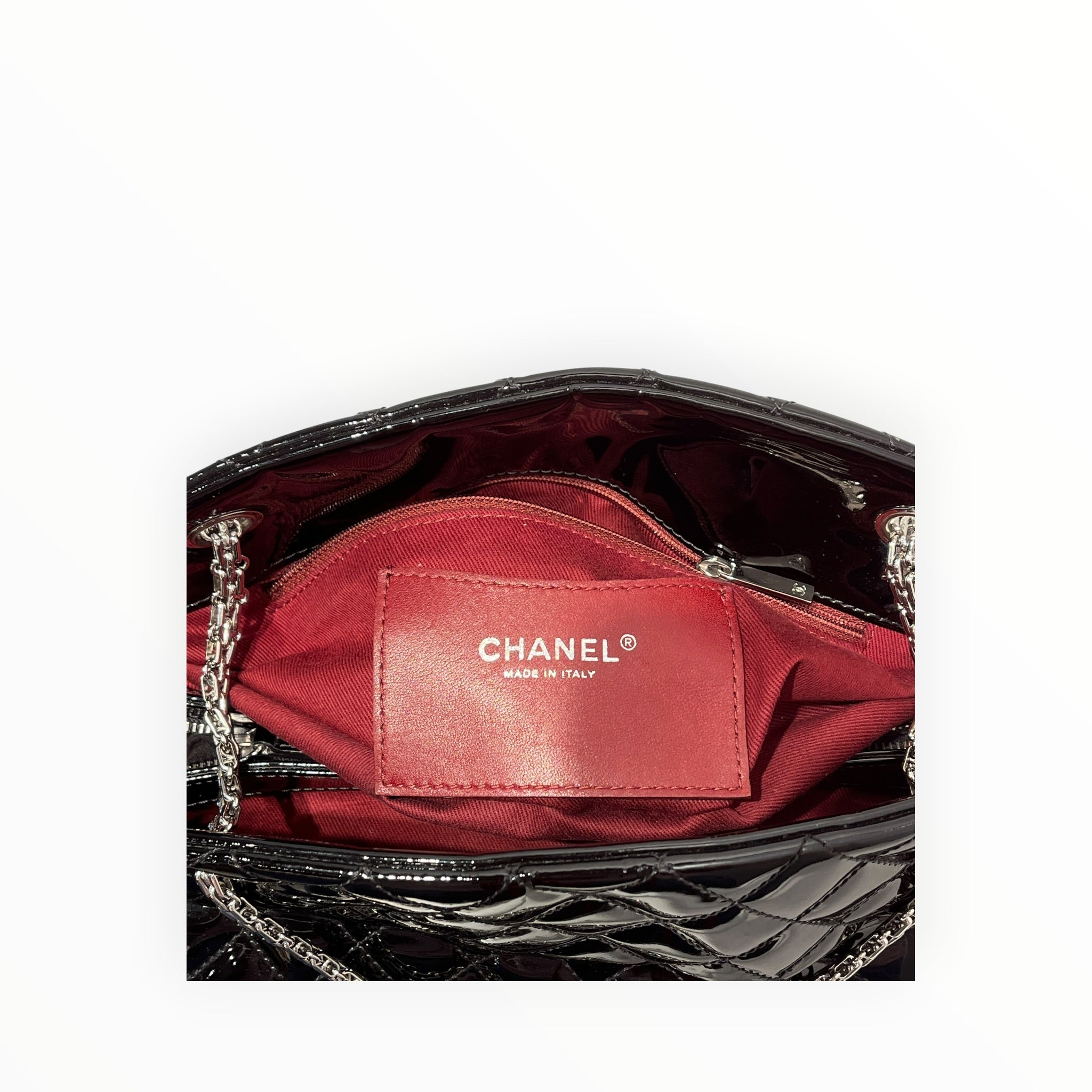 CHANEL/Bag/Leather/BLK/patent just mademoiselle quilt view 5