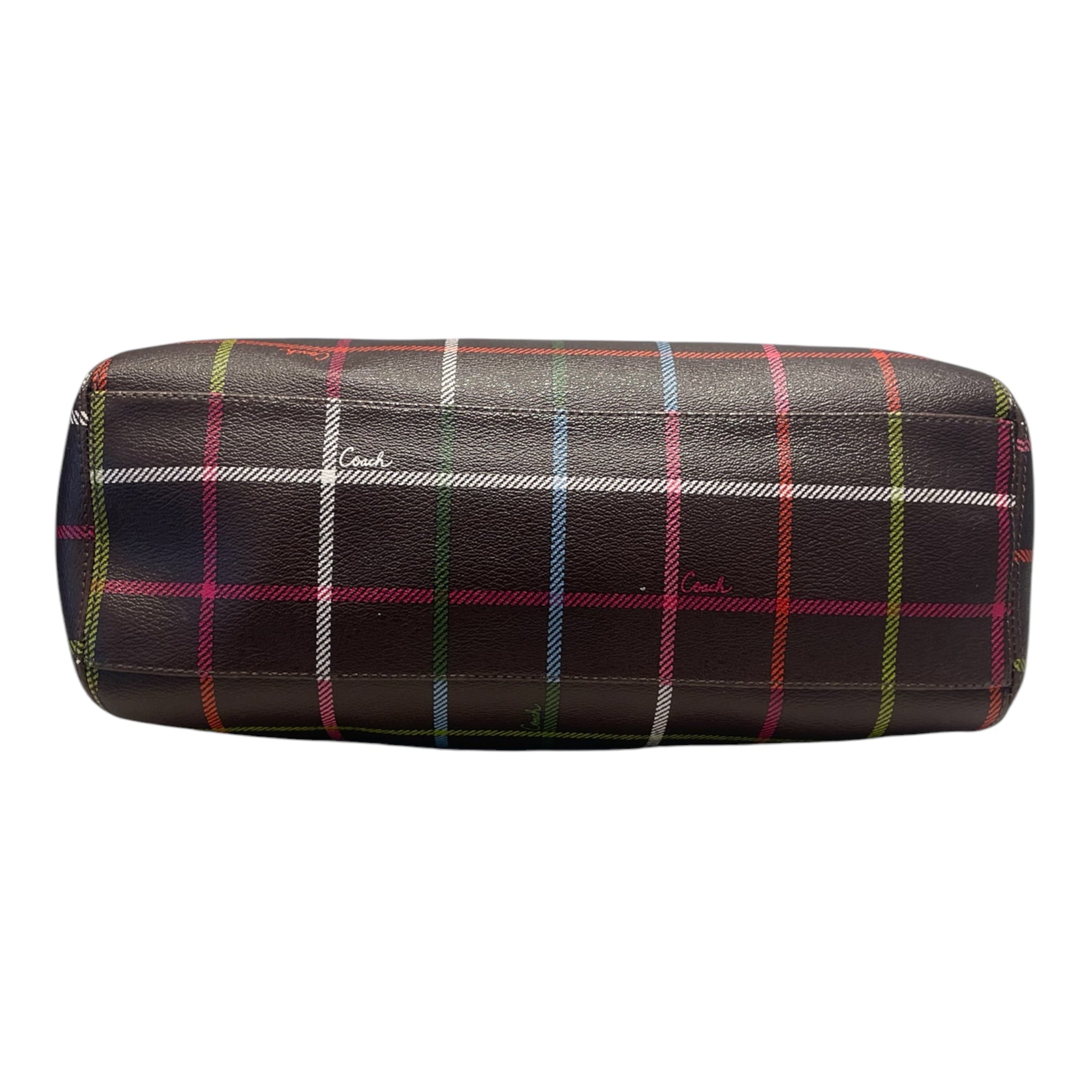 COACH/Tote Bag/Plaid/Leather/BRW/Peyton Tattersall view 3