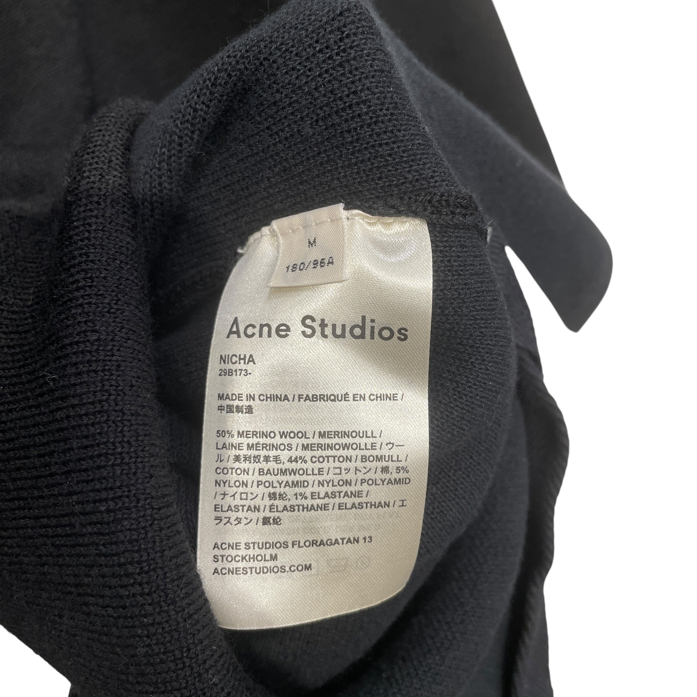 Acne Studios/Heavy Sweater/M/Wool/BLK/NICHA SWEATER view 4