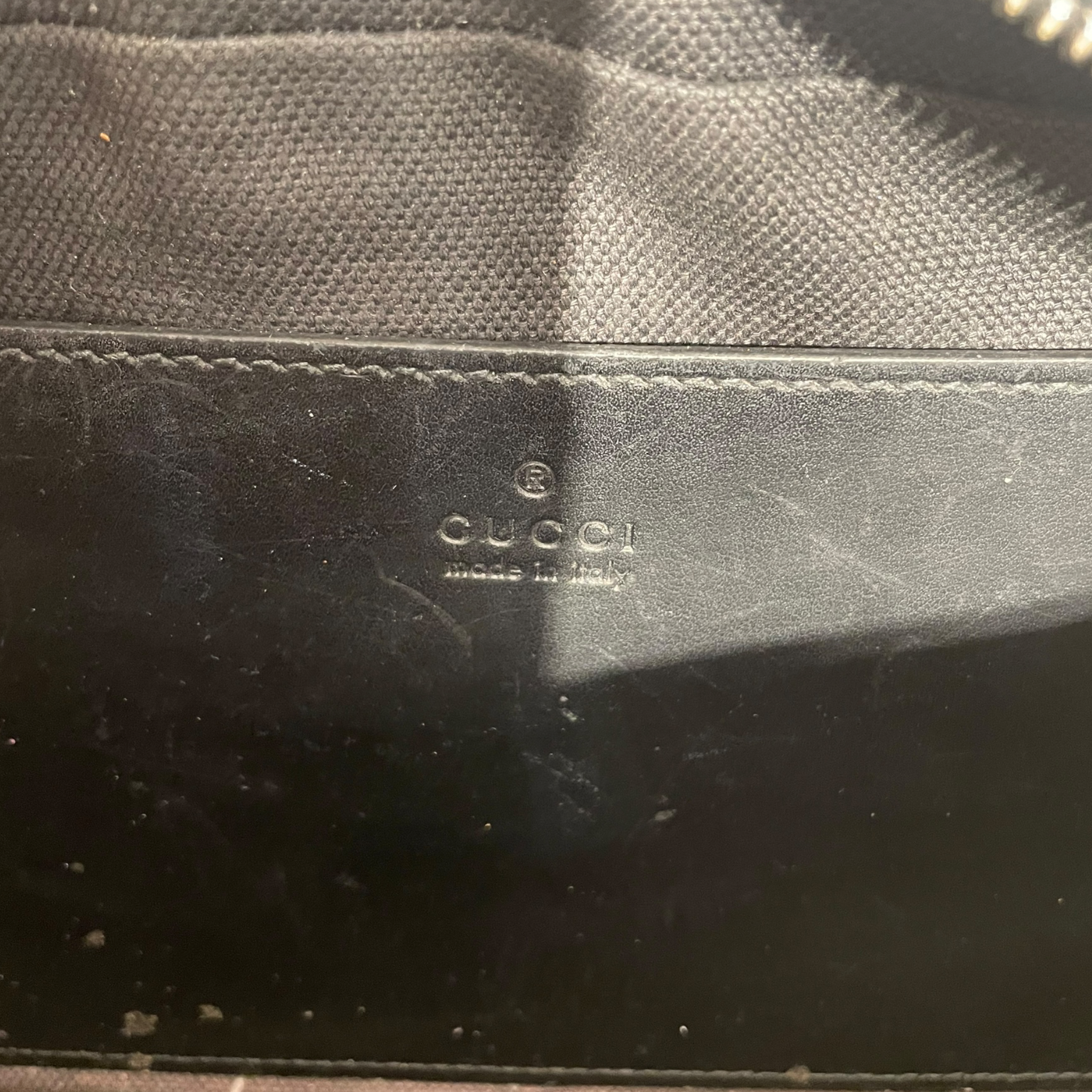 GUCCI/Cross Body Bag/Leather/BLK/QUILTED MARMONT view 3
