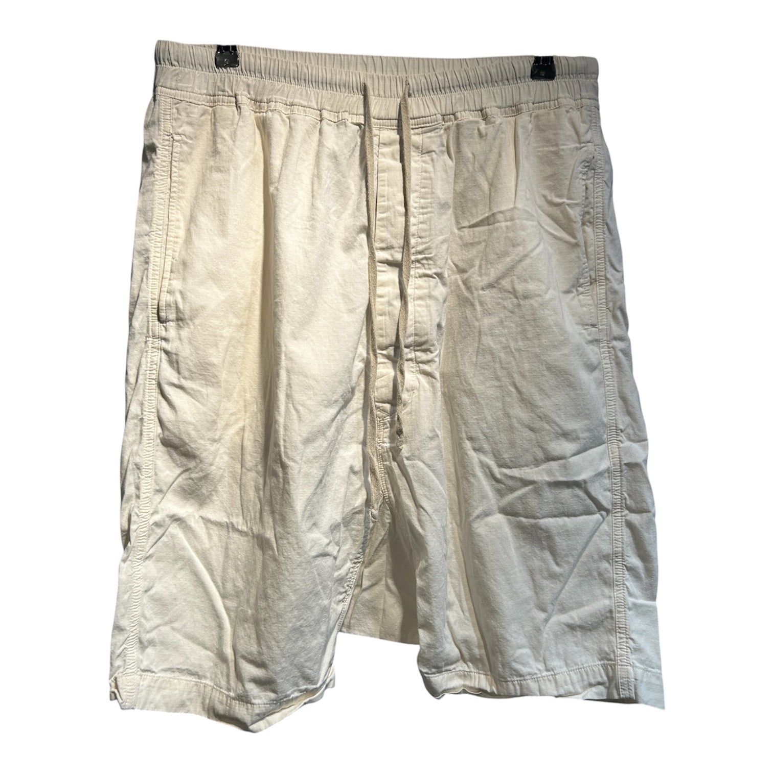 RICK OWENS DRKSHDW/Shorts/L/Cotton/CRM/drop crotch view 1