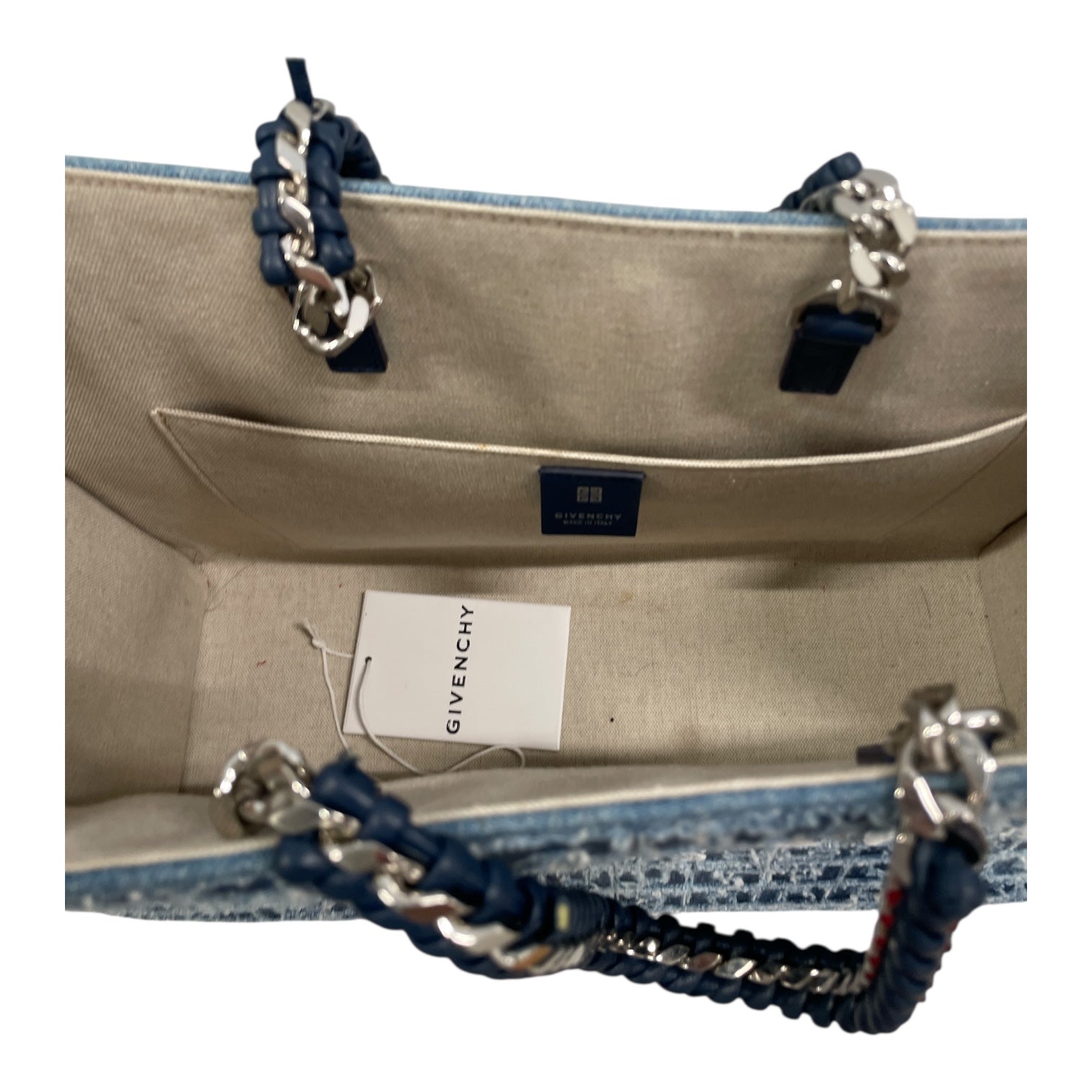 GIVENCHY/Tote Bag/Monogram/Denim/BLU/G TOTE/CHAIN HANDLES view 3