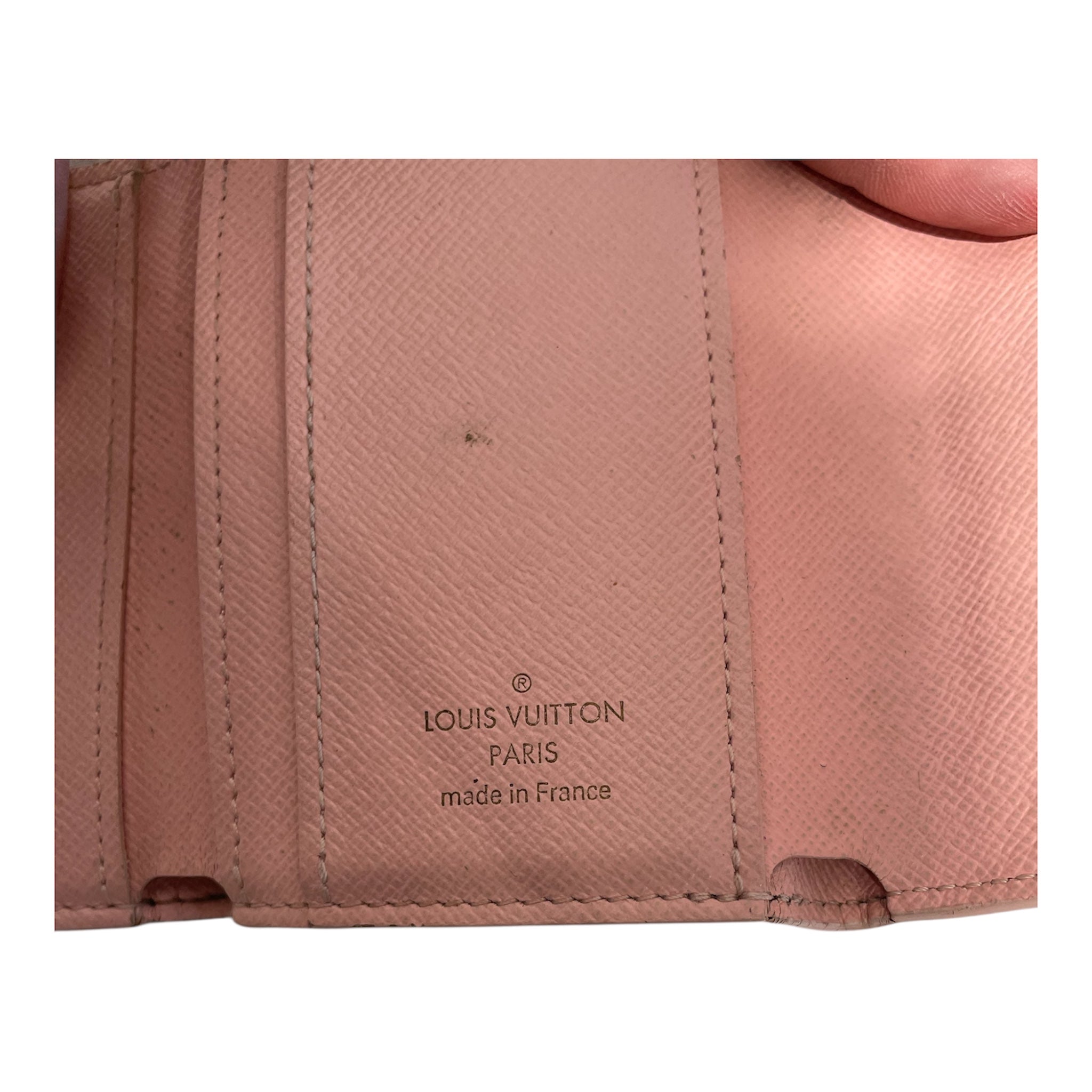 LOUIS VUITTON/Coin Wallet/Monogram/Leather/PNK/2019 Damier Azur Pattern Zoe view 3