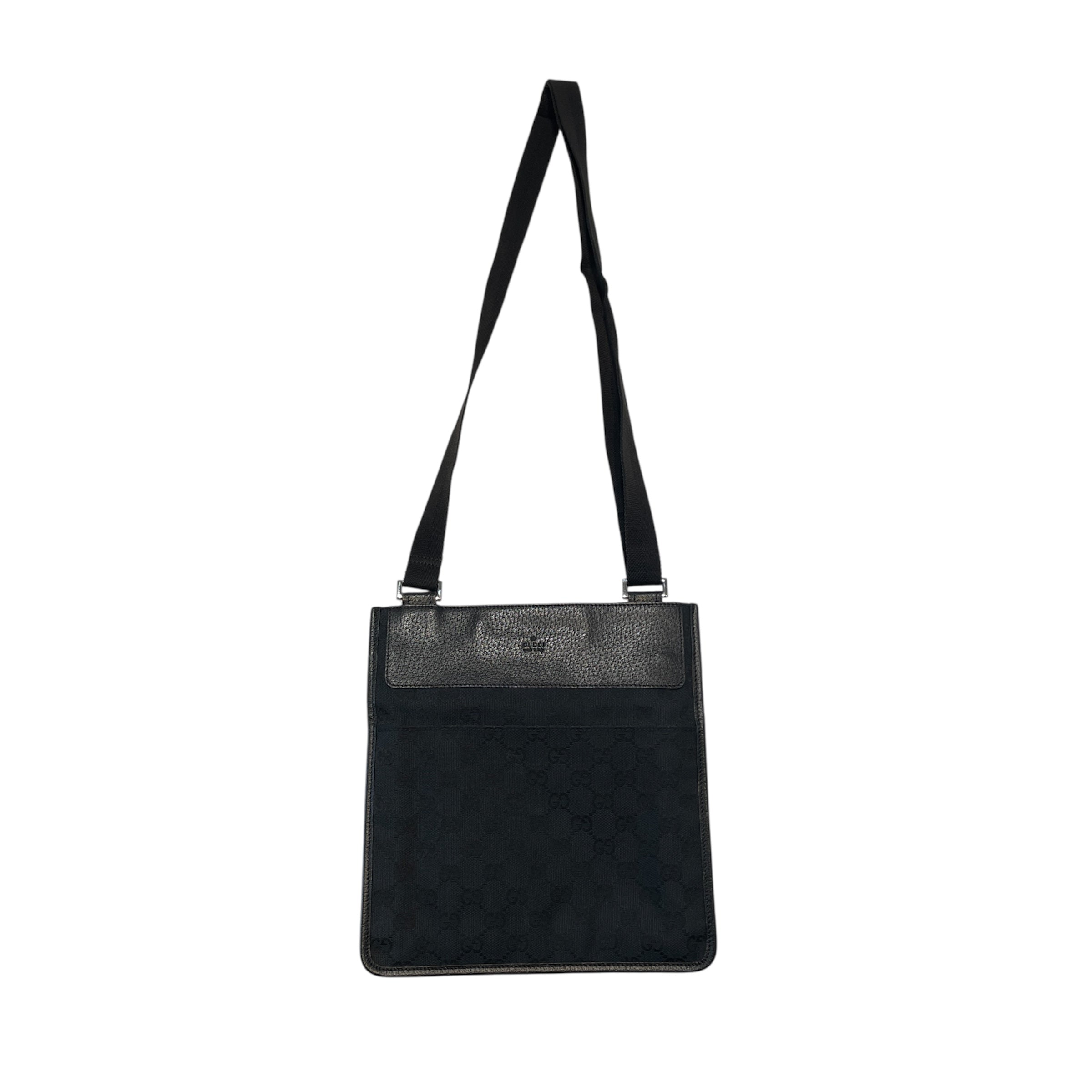 GUCCI/Cross Body Bag/Monogram/Nylon/BLK/Monogram cross body bag view 1