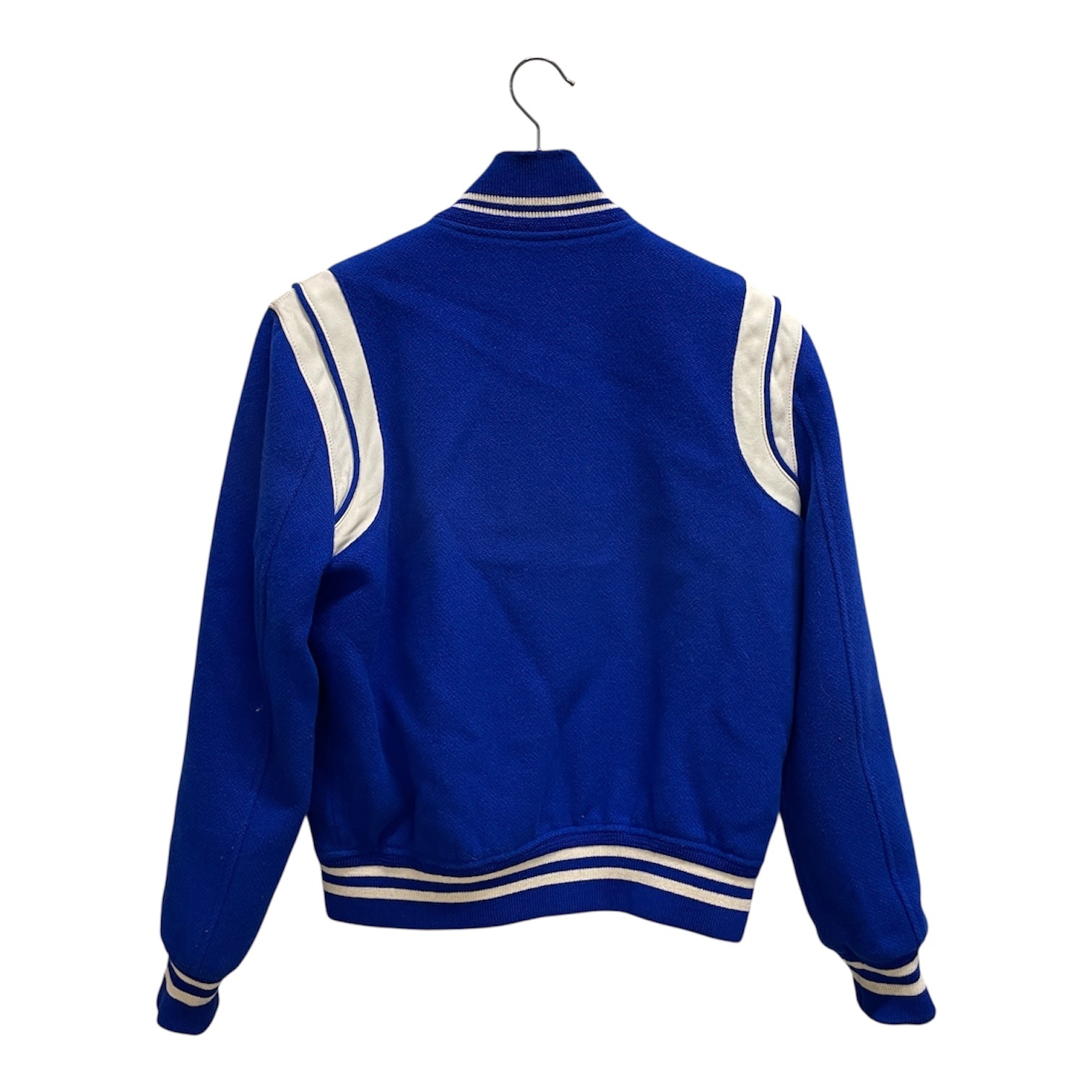 SAINT LAURENT/Baseball Jkt/46/Cotton/BLU/BLUE VARSITY view 2