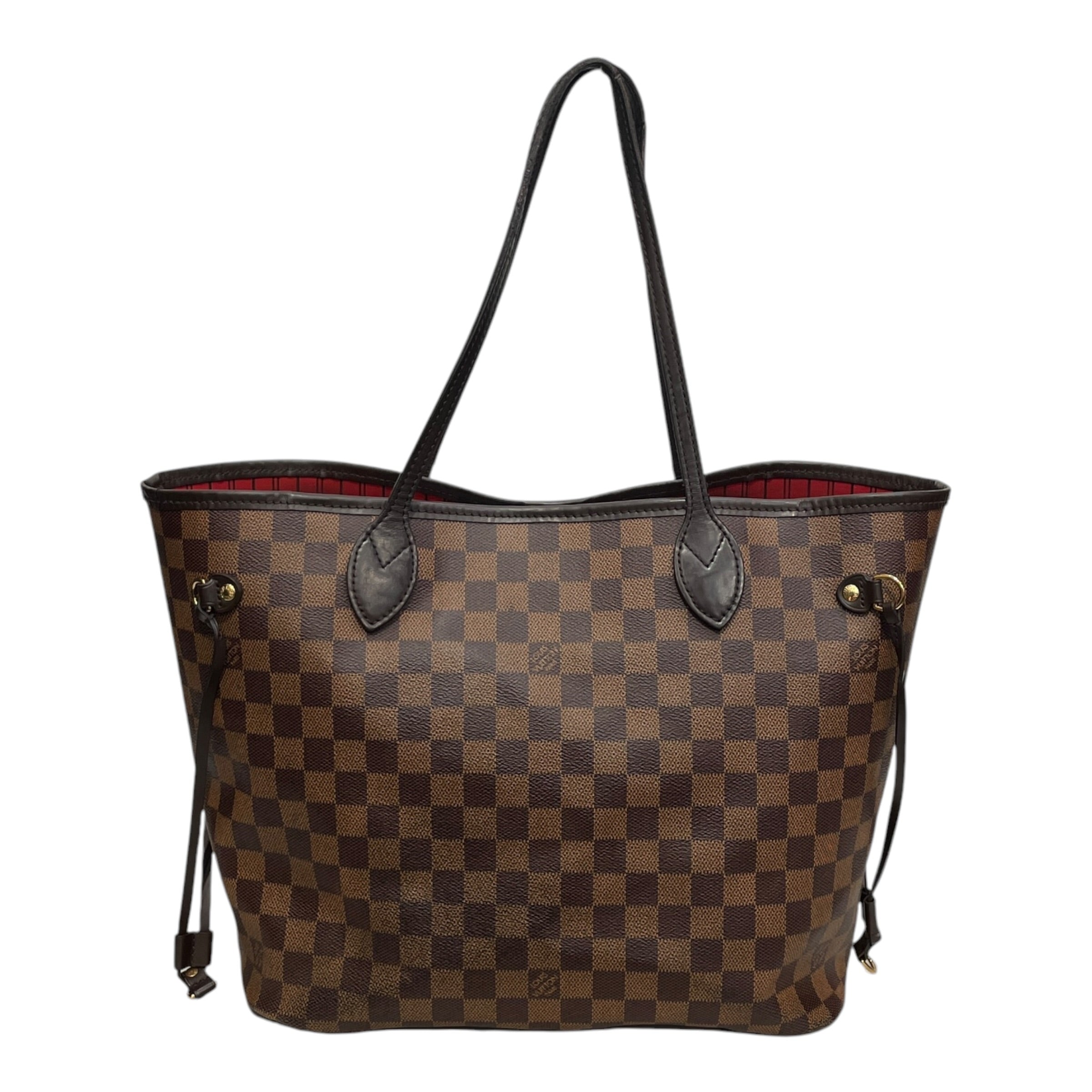 LOUIS VUITTON/Tote Bag/Monogram/Leather/BRW/DAMIER EBENE NEVERFULL MM view 1