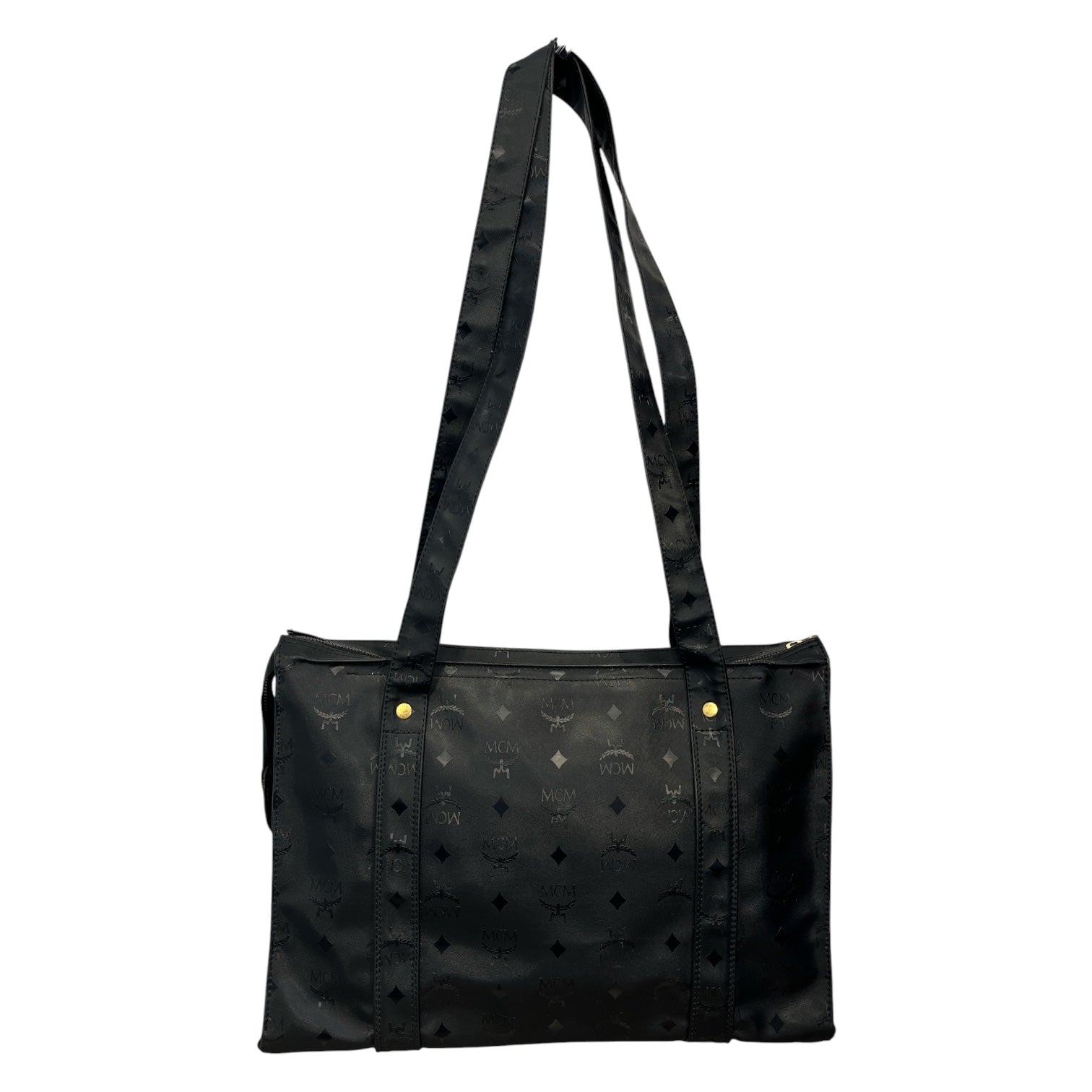 MCM/Bag/Monogram/BLK/Visetos Black Tote view 2