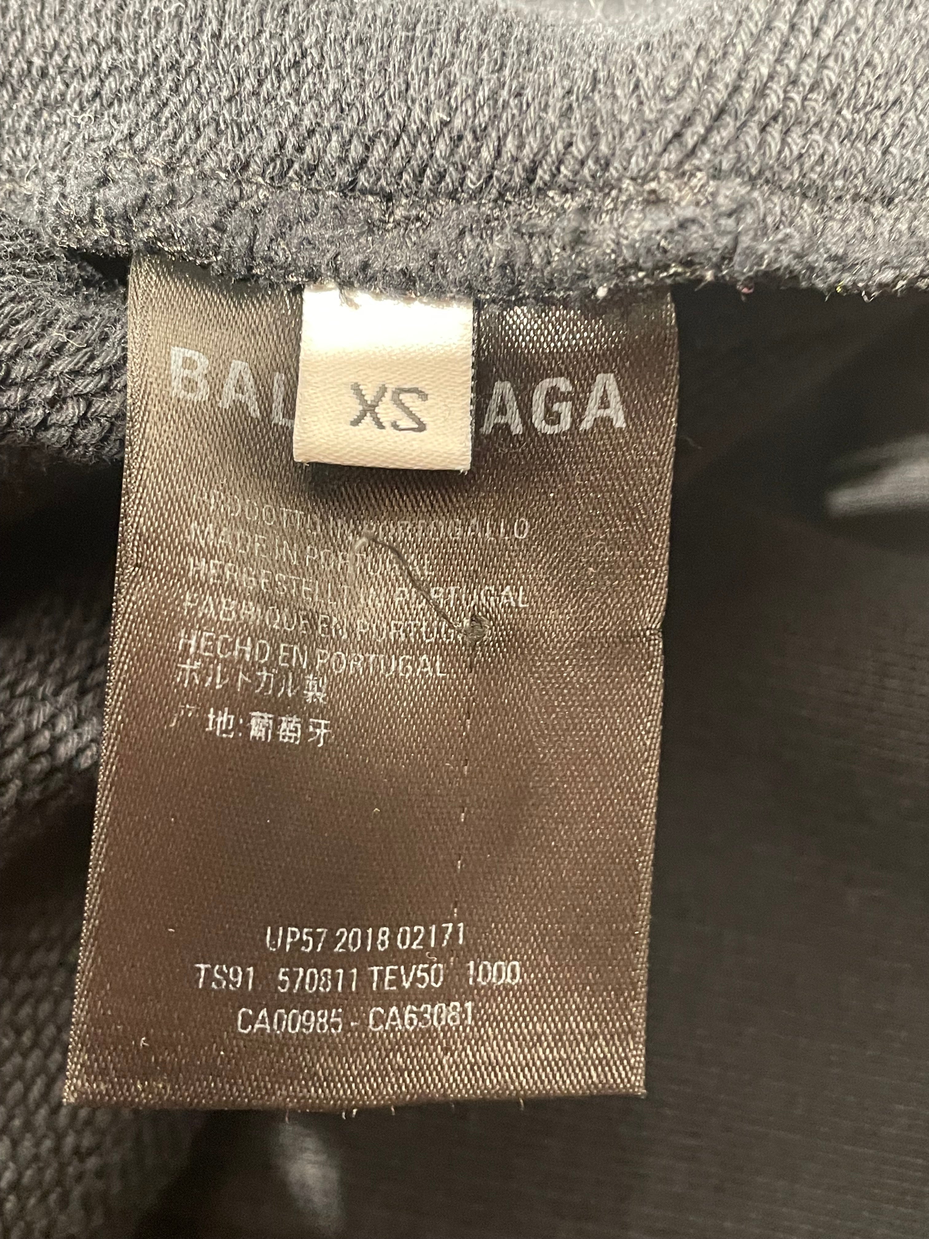 BALENCIAGA/Hoodie/XS/Cotton/BLK/rainbow crest view 6