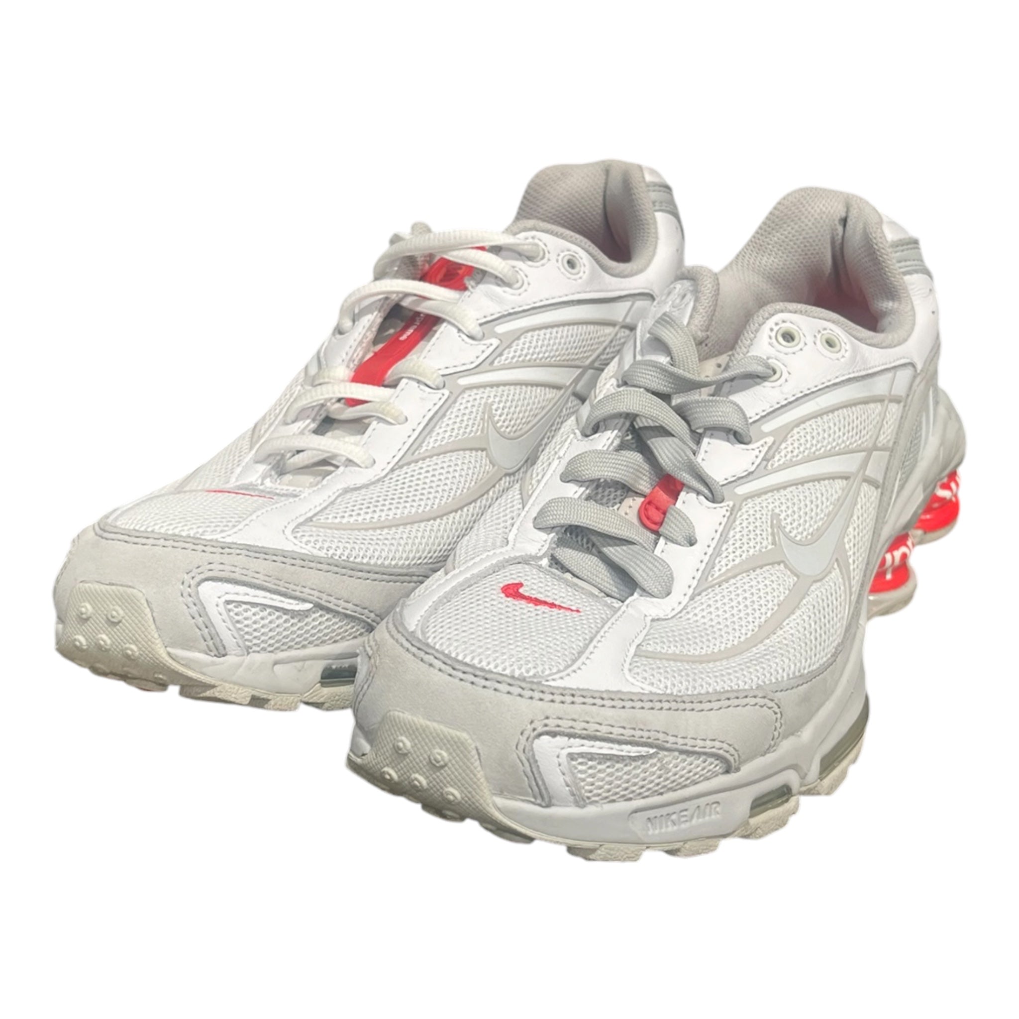 NIKE/Supreme/Low-Sneakers/US 8.5/Suede/WHT/DN1615-100 SUPREME SHOX view 1